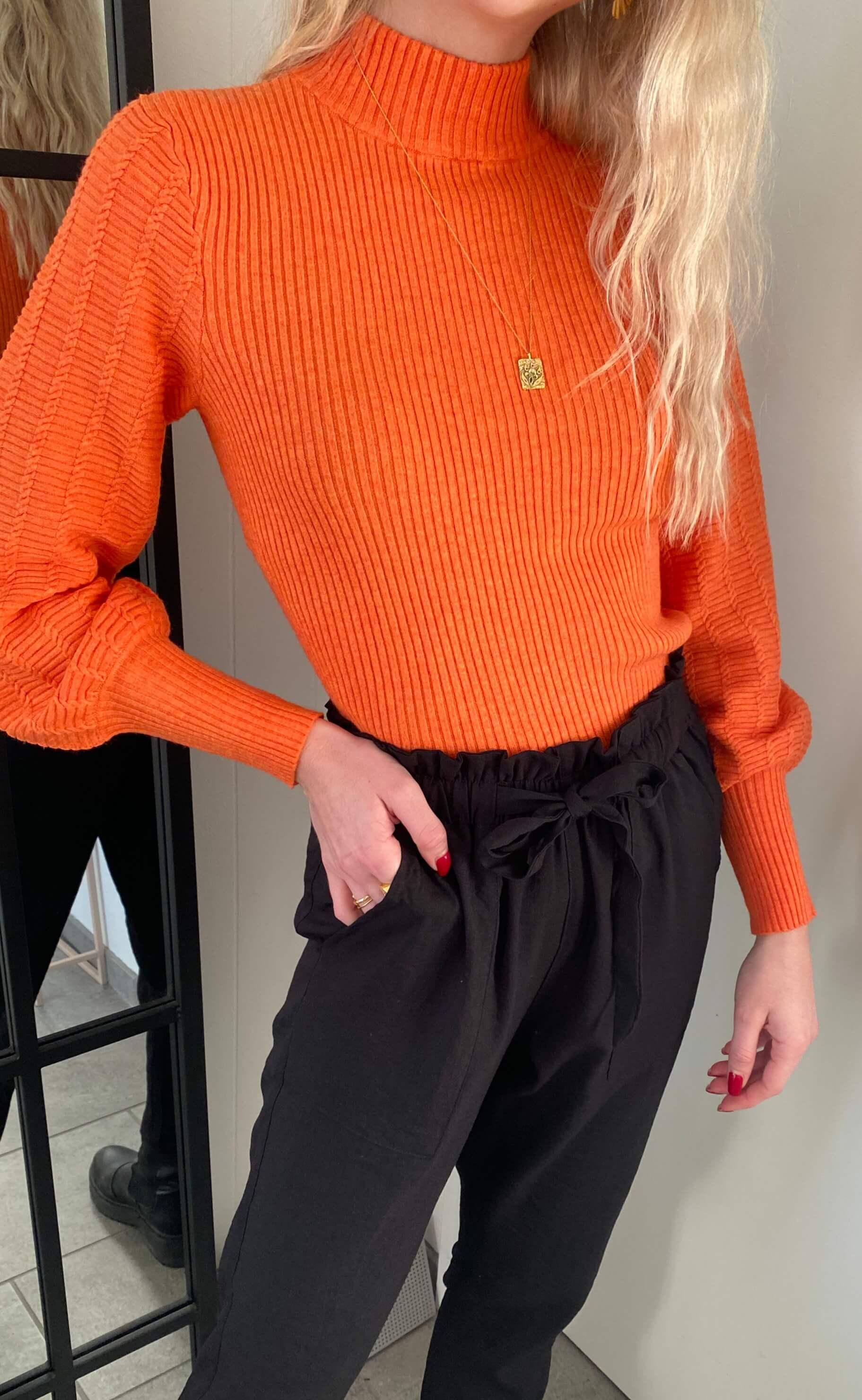 Freequent Pullover - Claura Rope - Flamme Melange