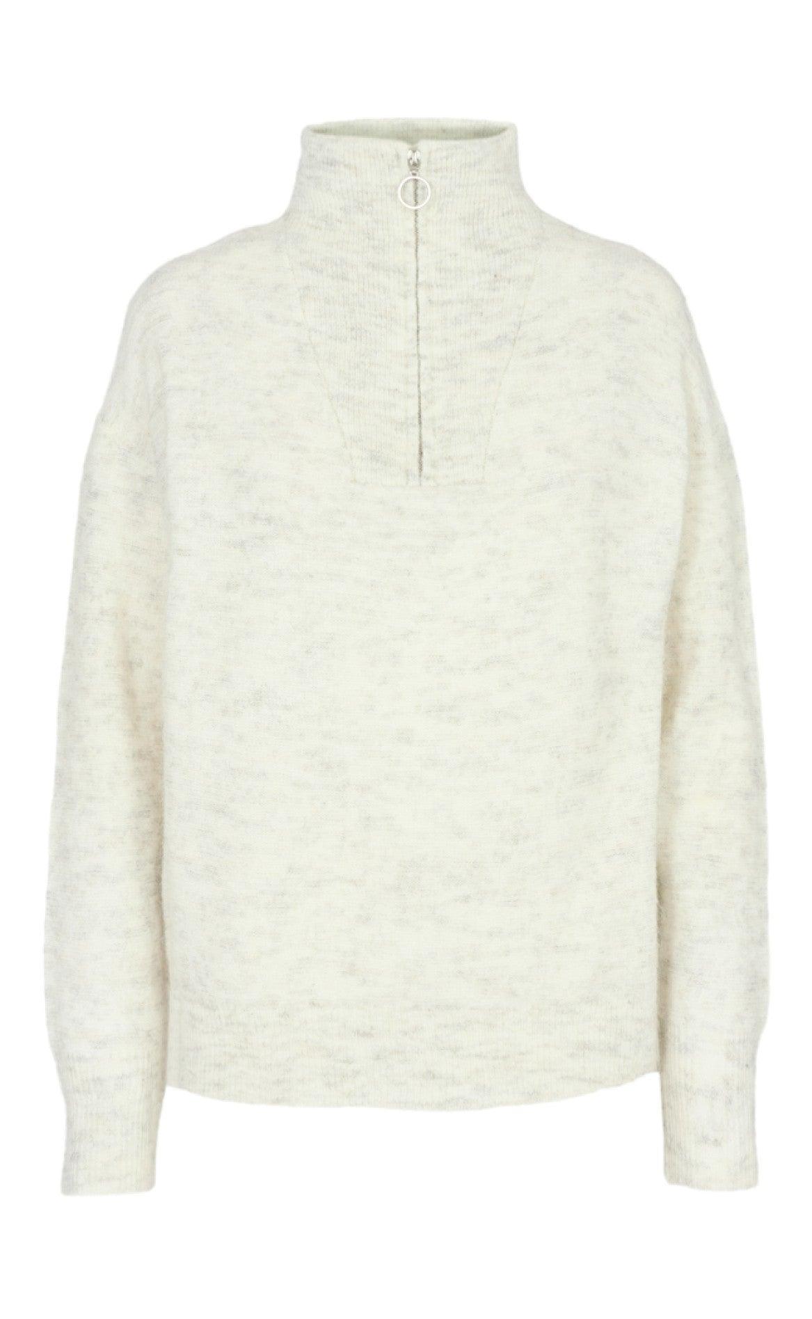 Freequent Pullover - Moto Zip - Offwhite