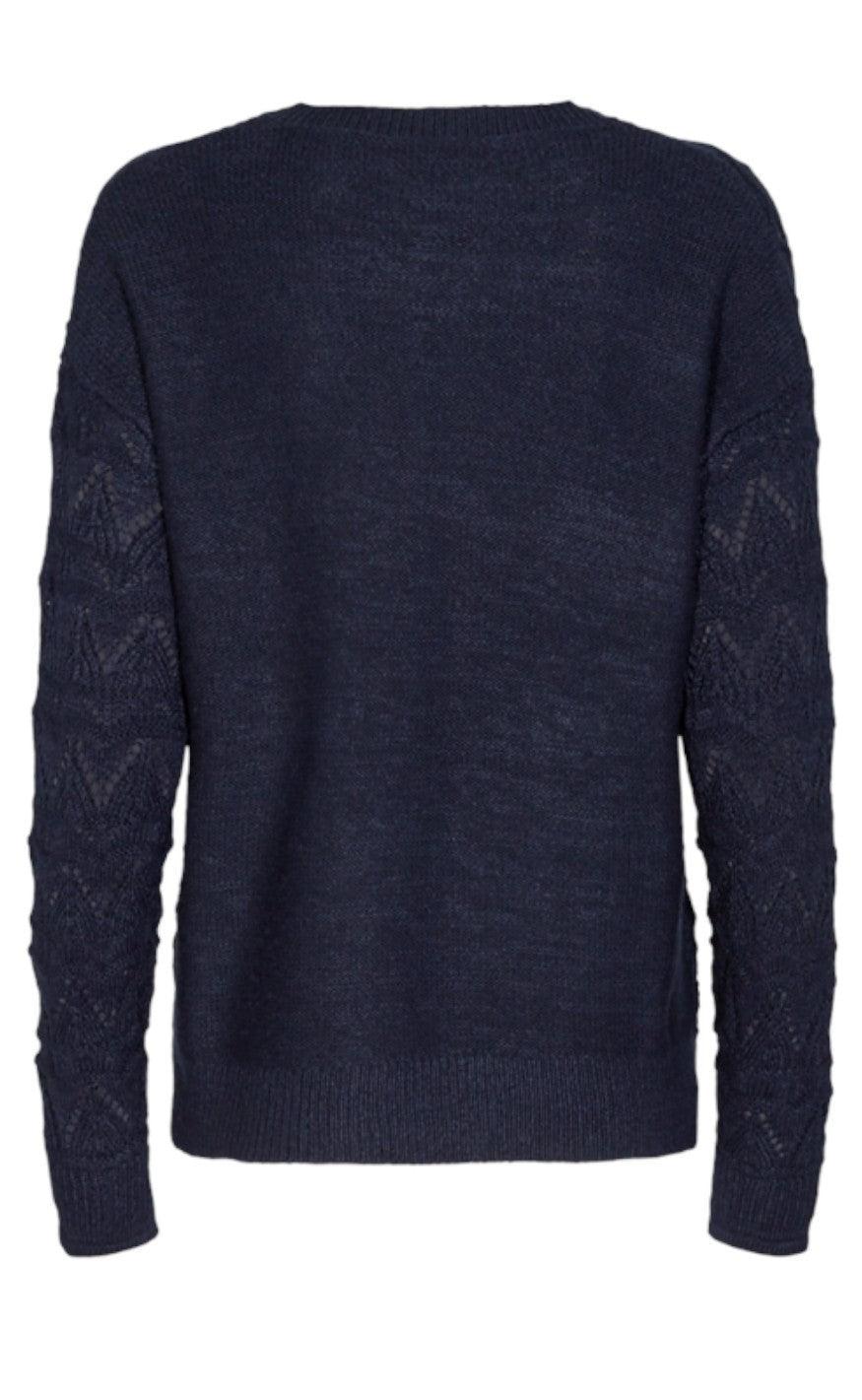 Freequent Pullover - Tina - Navy
