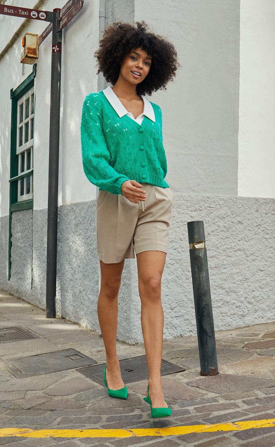 Freequent Shorts - Lizy - Silver Mink