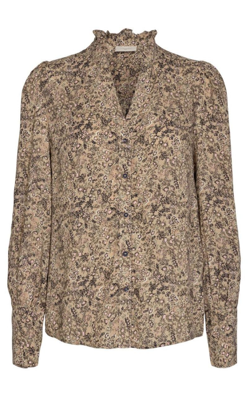 Freequent Skjorte - Adney - Beige Sand Mix
