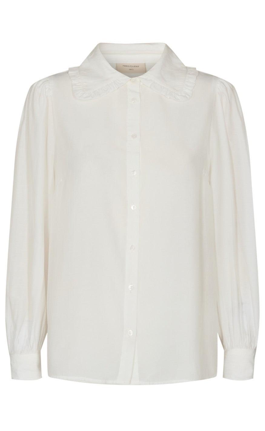 Freequent Skjorte - April Collar - Offwhite