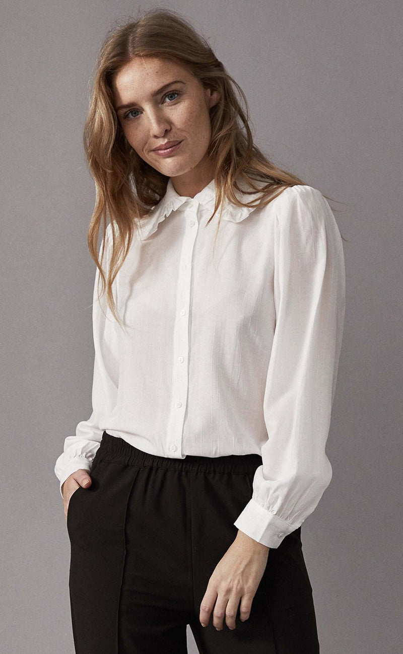 Freequent Skjorte - April Collar - Offwhite