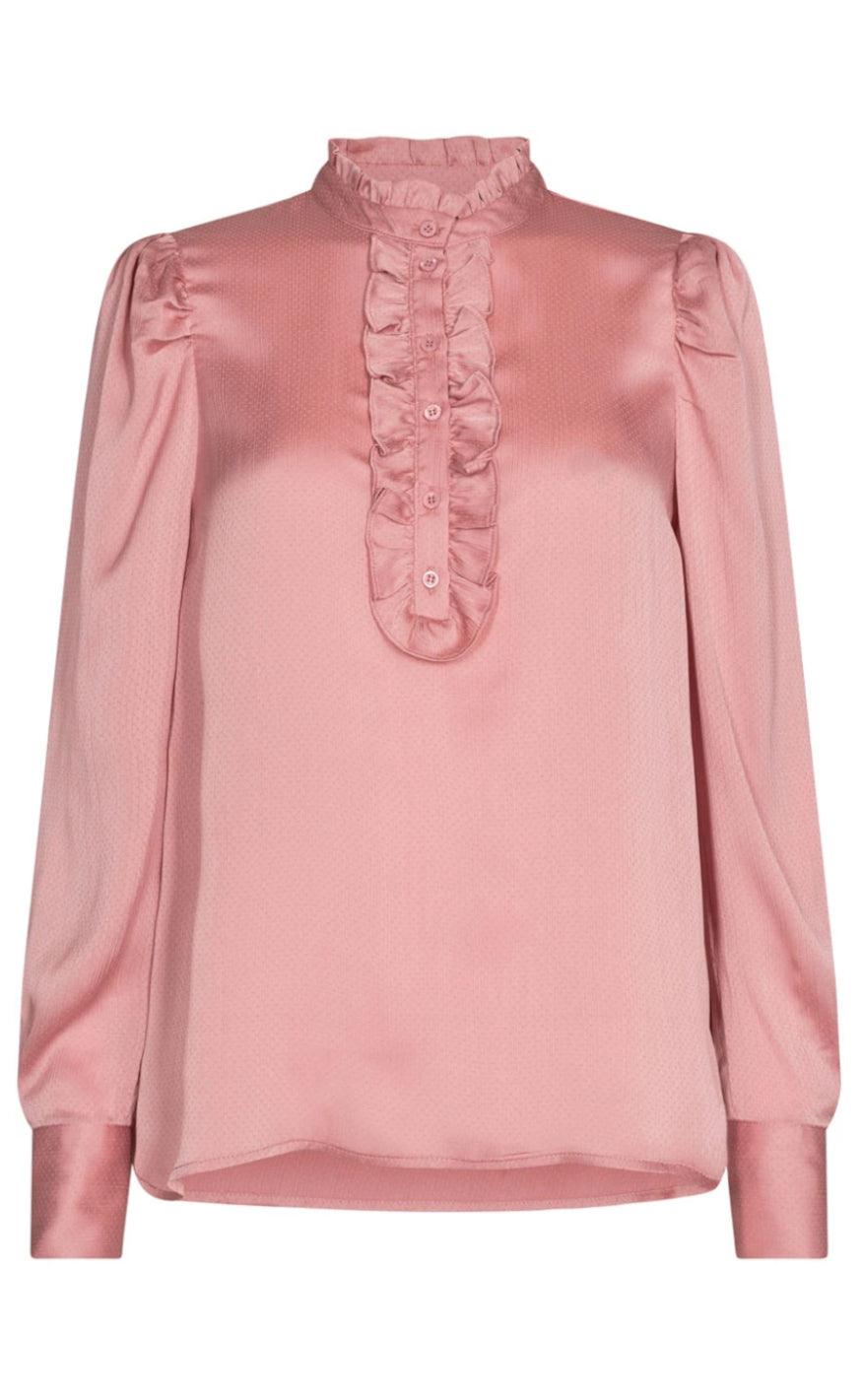 Freequent Skjorte - April Dobby - Silver Pink