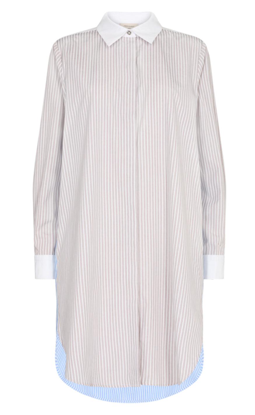 Freequent Skjorte - Catrin - Chambray Blue