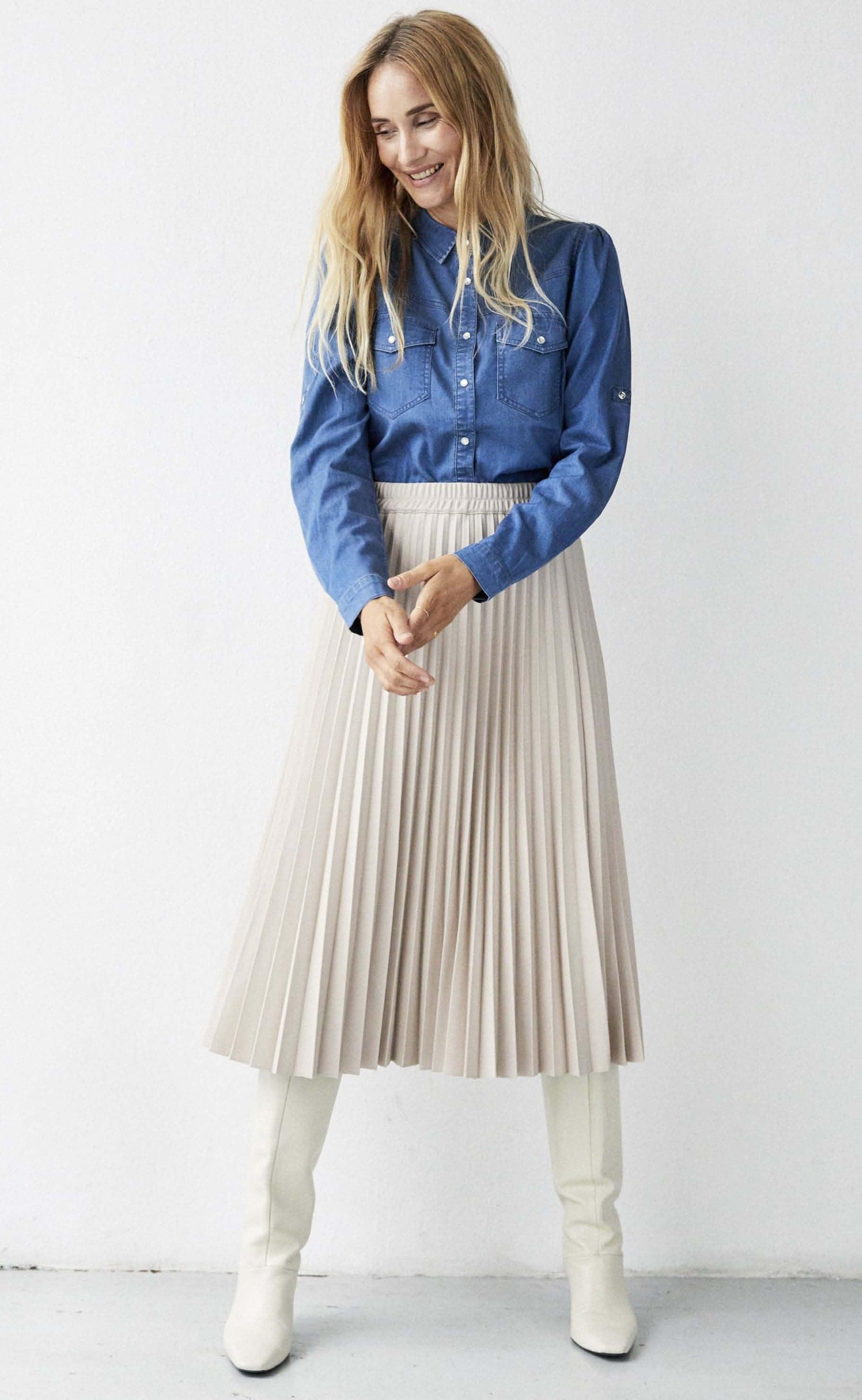 Freequent Skjorte - Fia - Medium blue