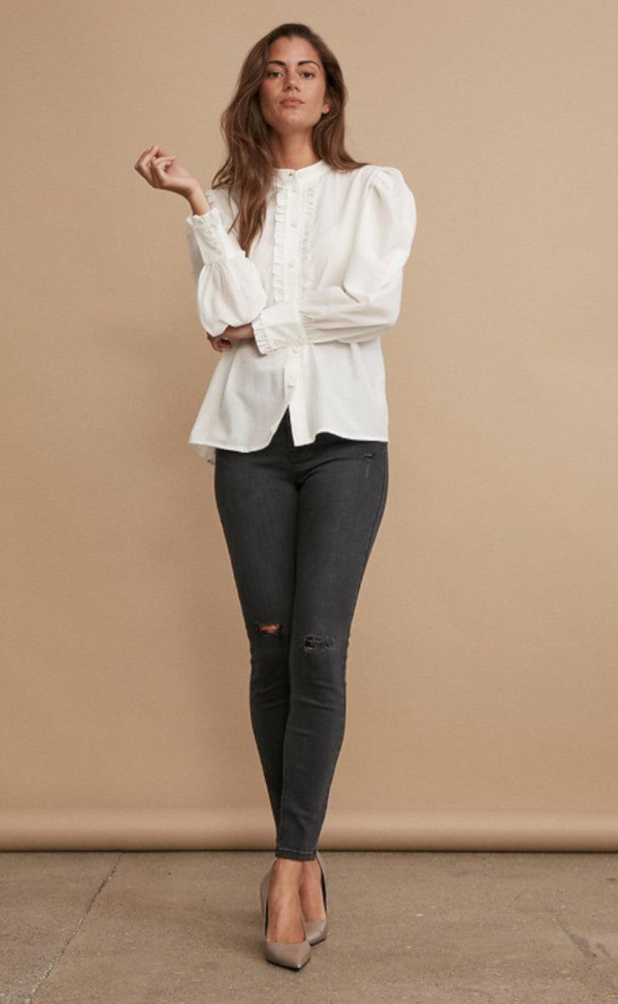 Freequent Skjorte - Meralda - Offwhite