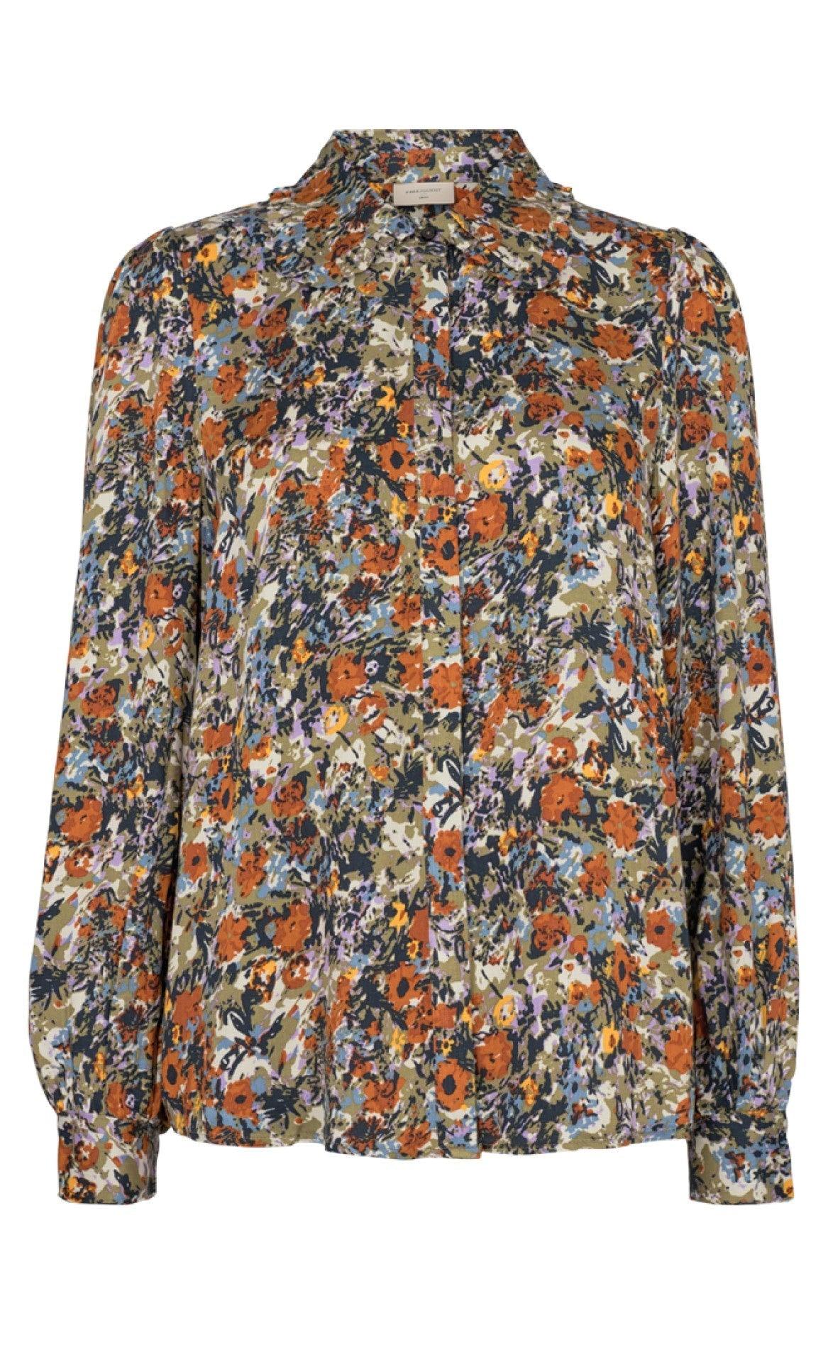 Freequent Skjorte - Signe - Chambray Blue Mix