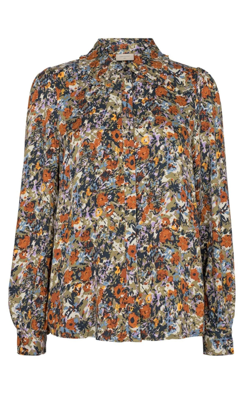 Freequent Skjorte - Signe - Chambray Blue Mix