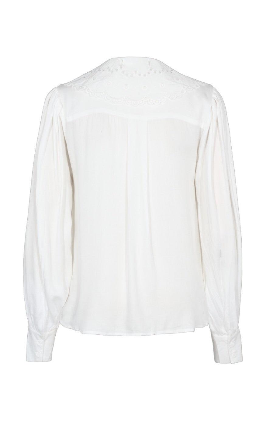 Freequent Skjorte - Ulva Embroidery - Offwhite