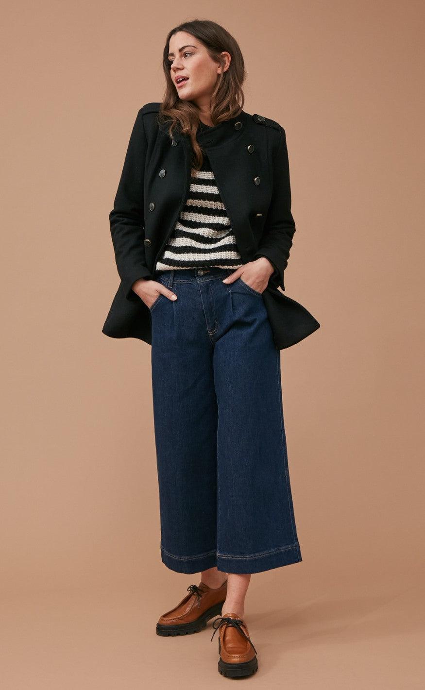 Freequent Sweater - Cox - Black With Moonbeam