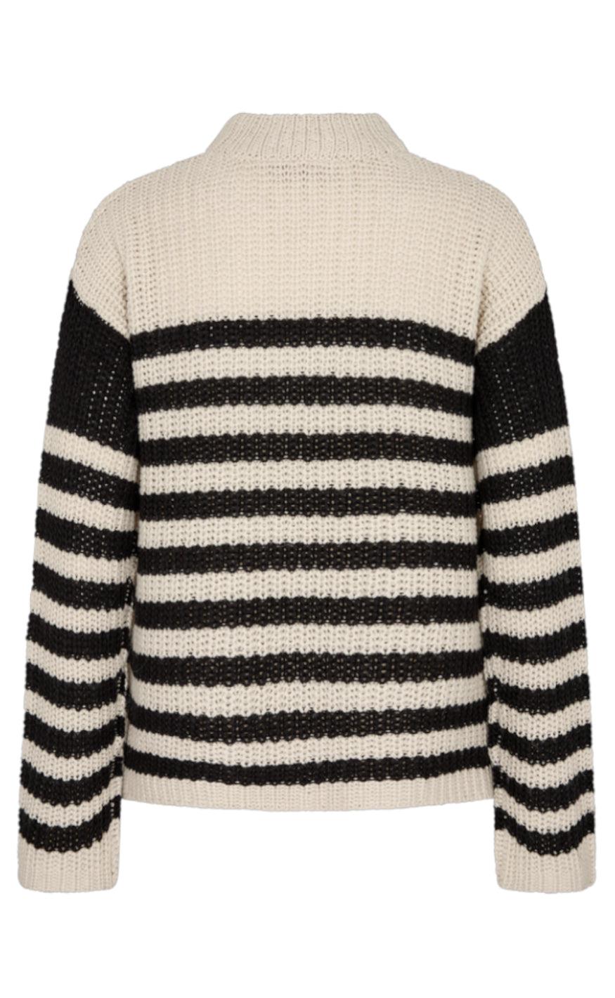 Freequent Sweater - Cox - Moonbeam With Black