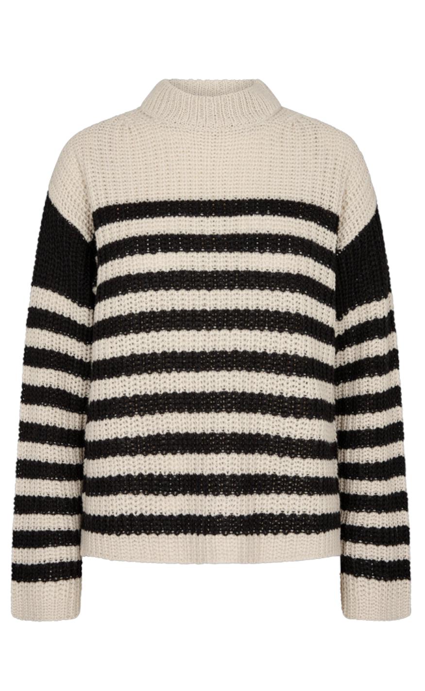 Freequent Sweater - Cox - Moonbeam With Black