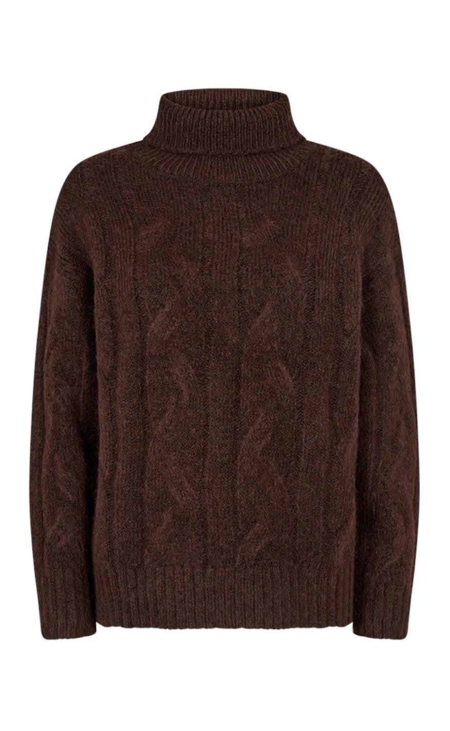 Freequent Sweater - Satina - Coffee Bean Melange