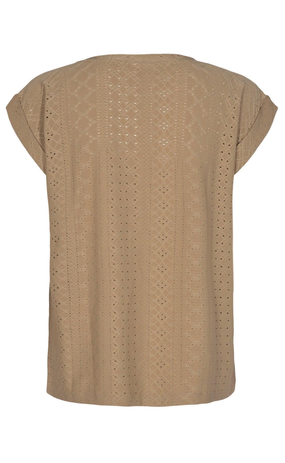 Freequent T-shirt - Blond - Beige Sand