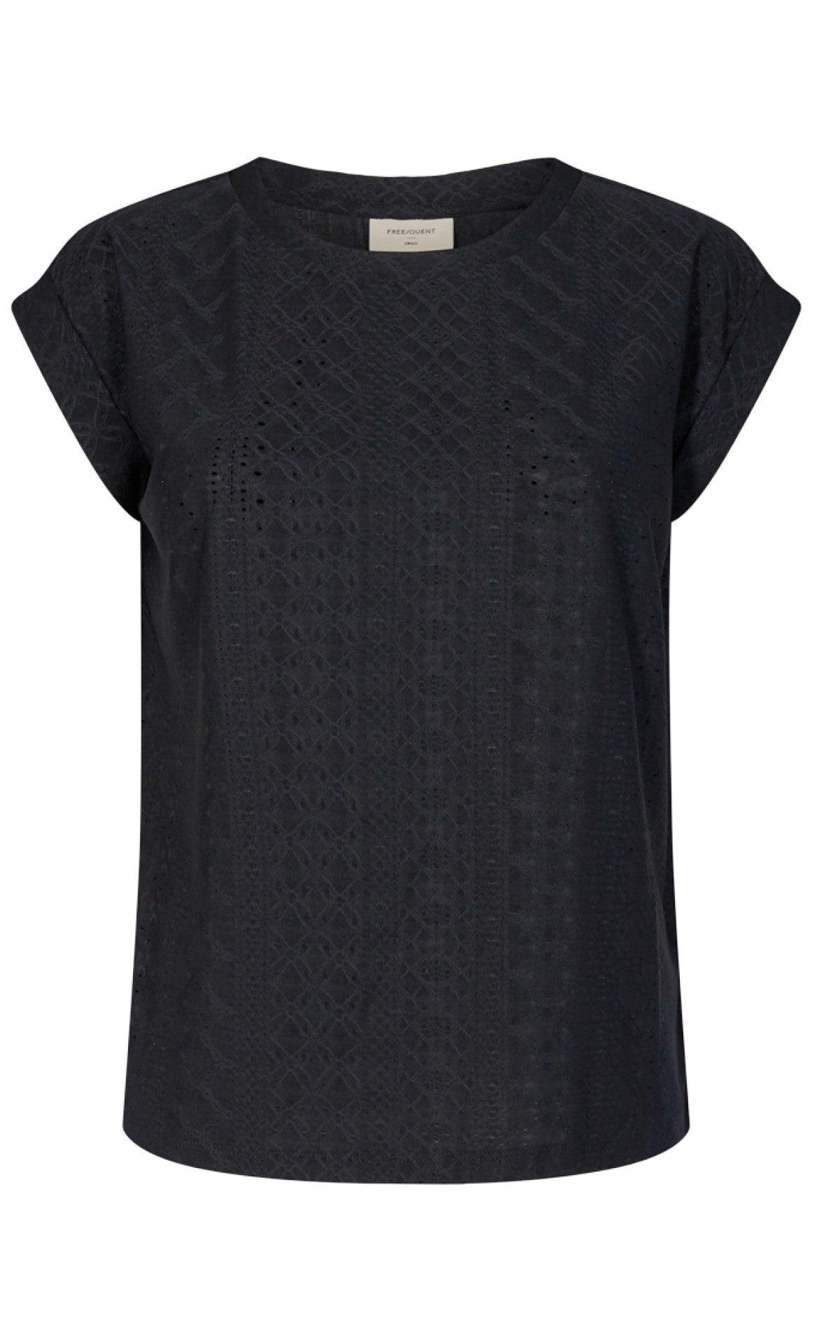 Freequent T-shirt - Blond - Black