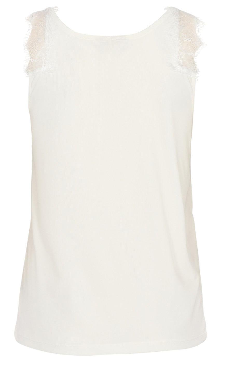 Freequent Top - Bicco Rib - Off White