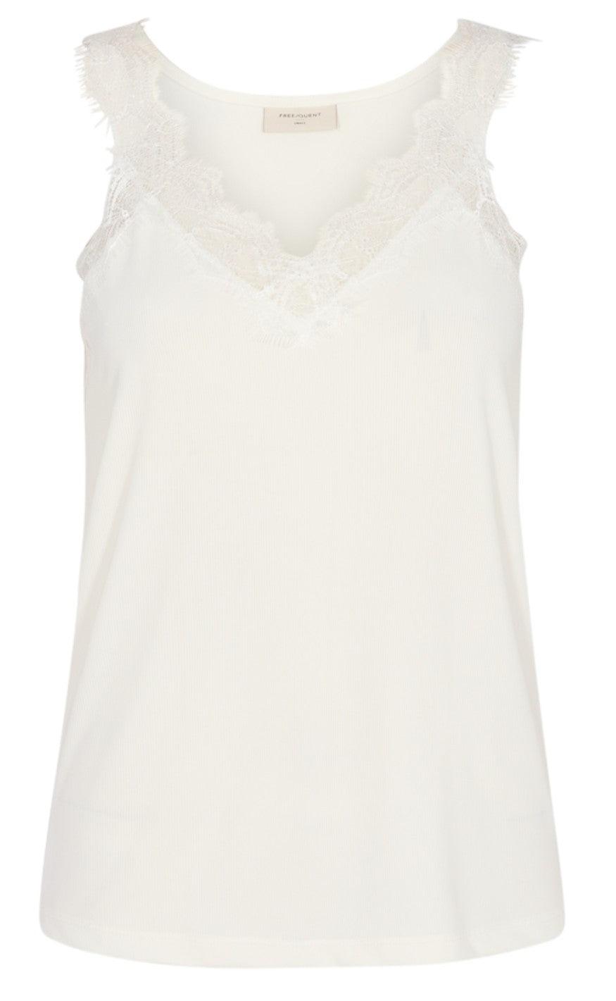 Freequent Top - Bicco Rib - Off White