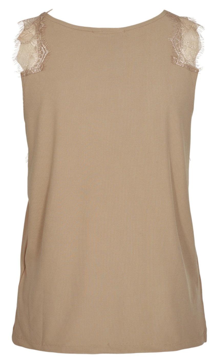 Freequent Top - Bicco Rib - Silver Mink