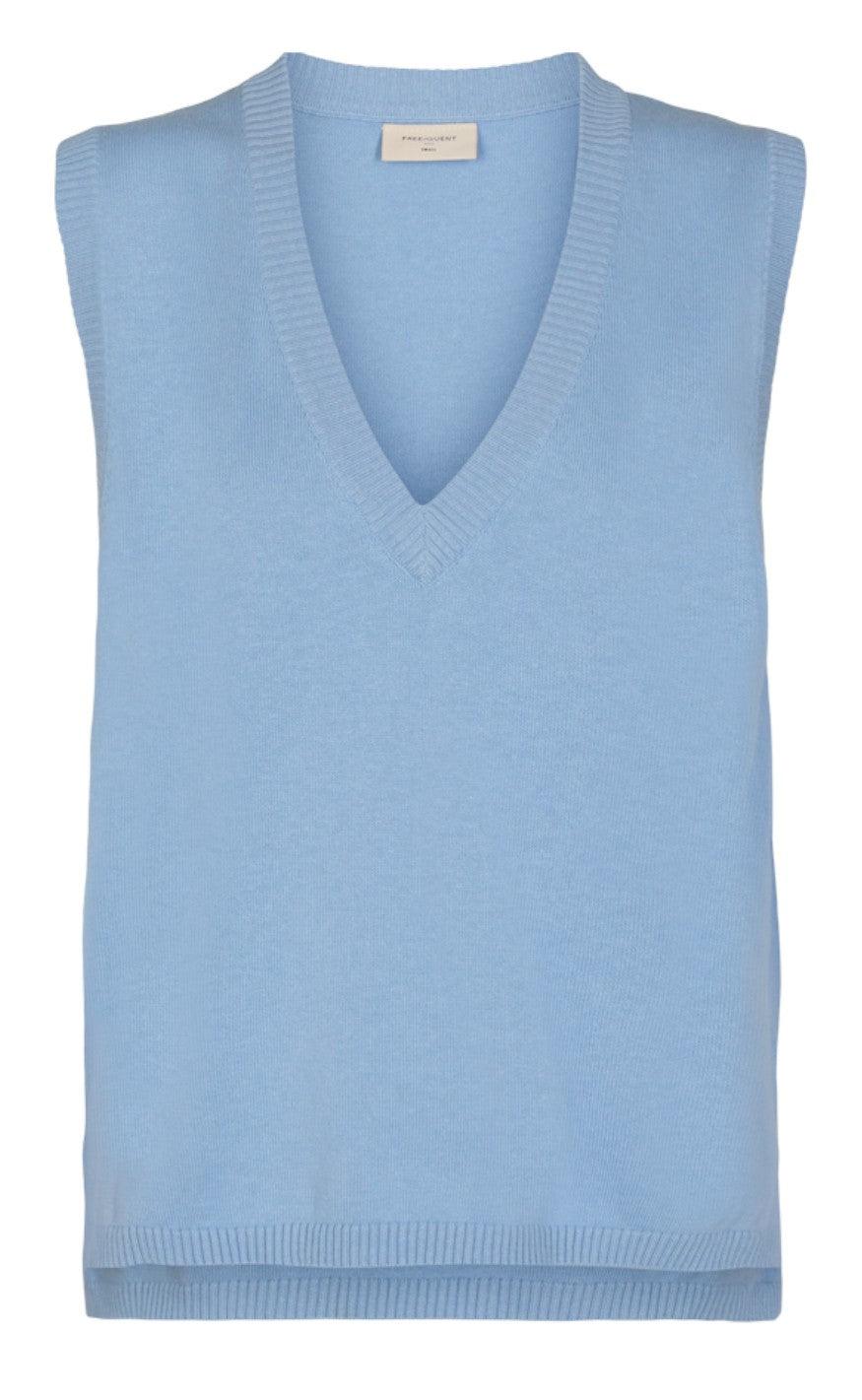 Freequent Vest - Amazy - Chambray Blue