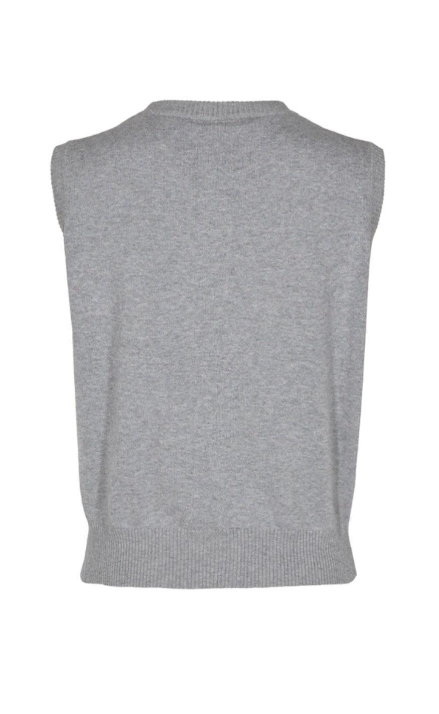 Freequent Vest - Amazy - Grey Melange
