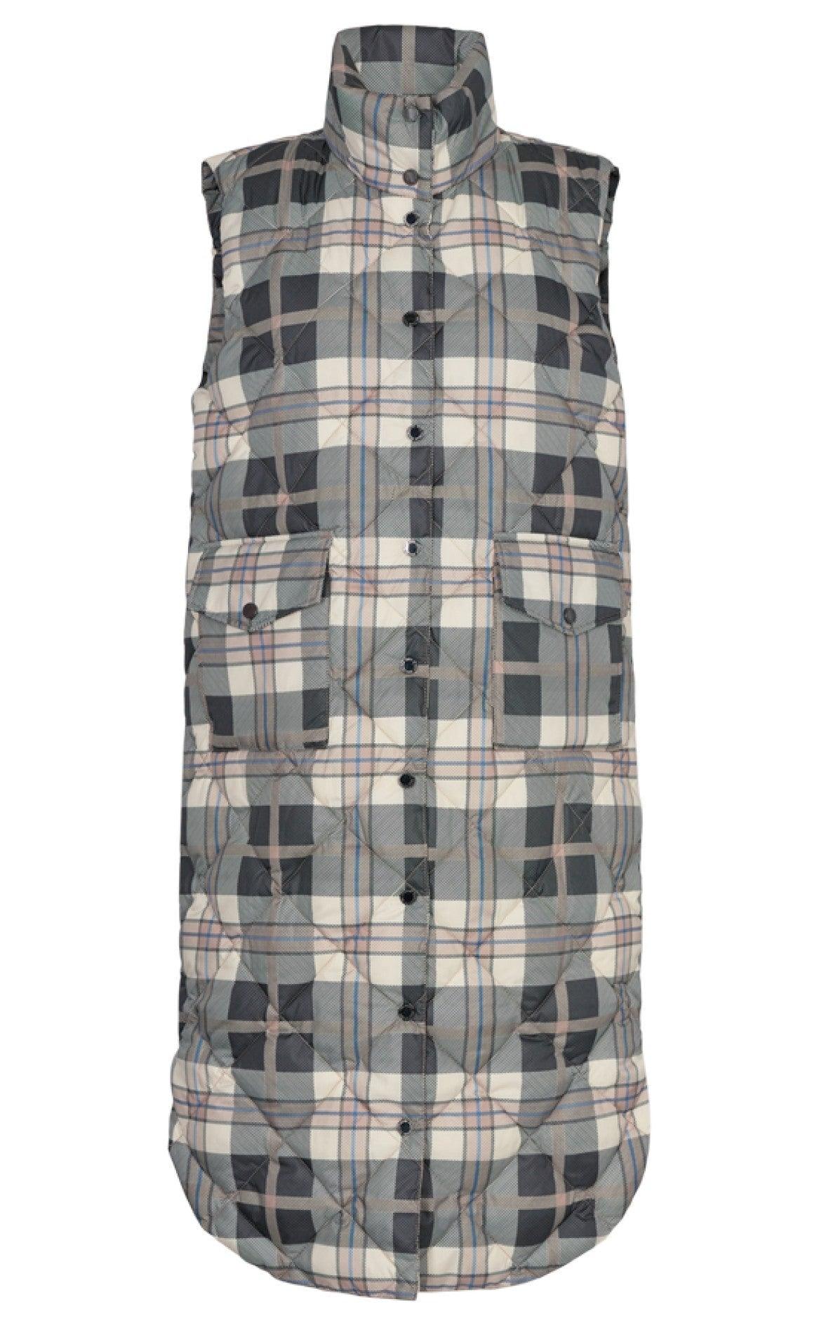 Freequent Vest - Olga - Black W. Silver Mink