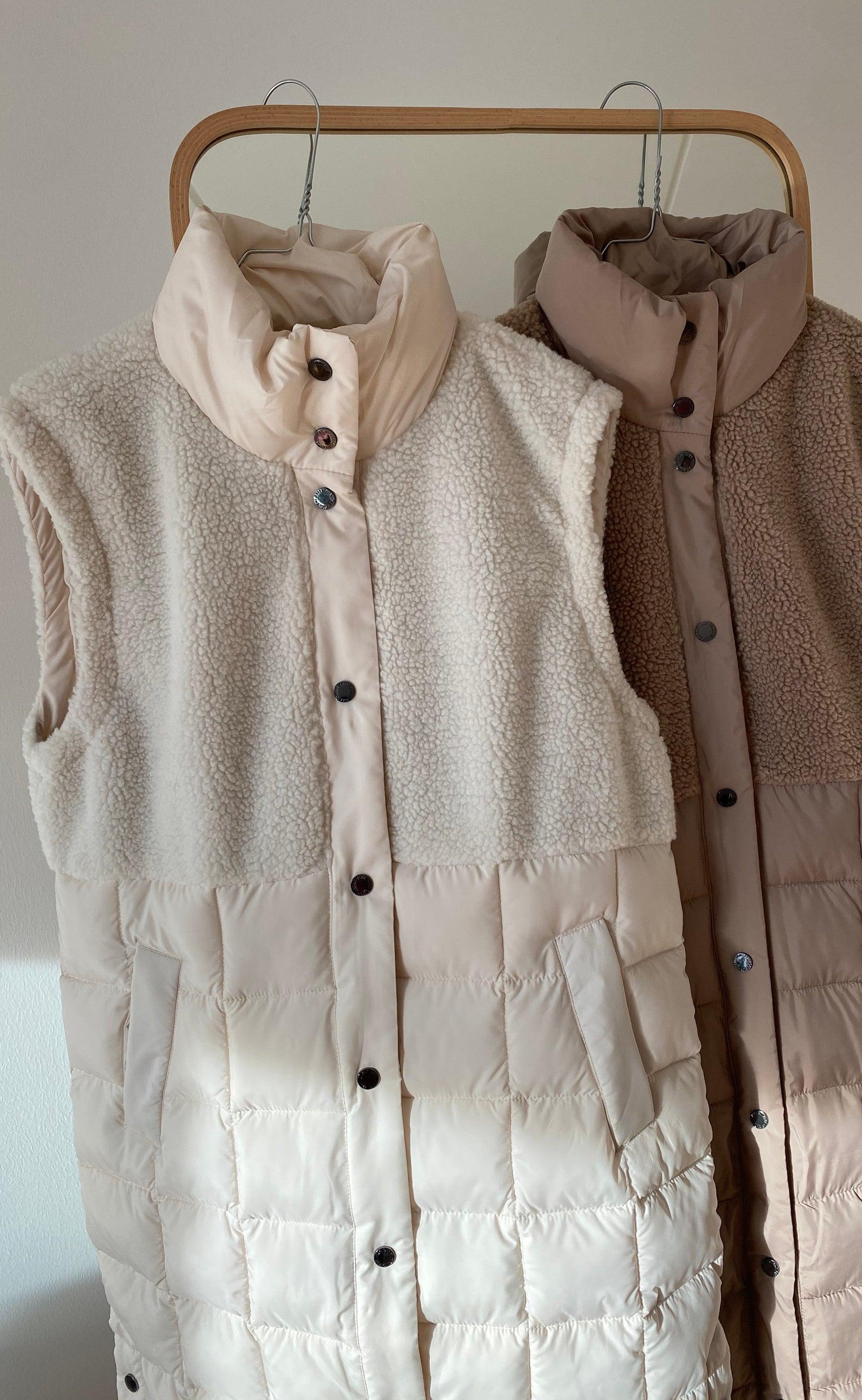 Freequent Vest - Olga Teddy - Birch