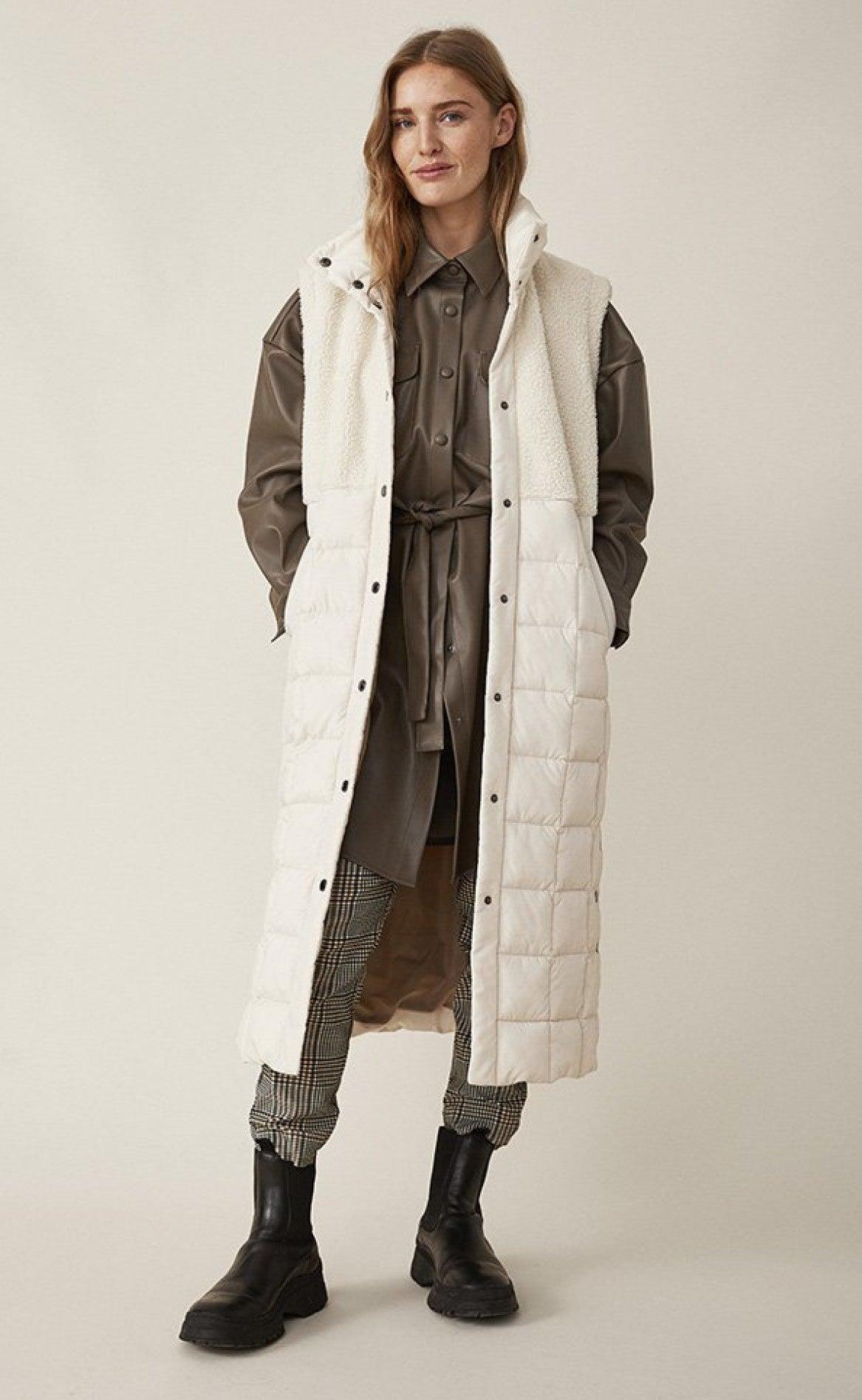 Freequent Vest - Olga Teddy - Birch