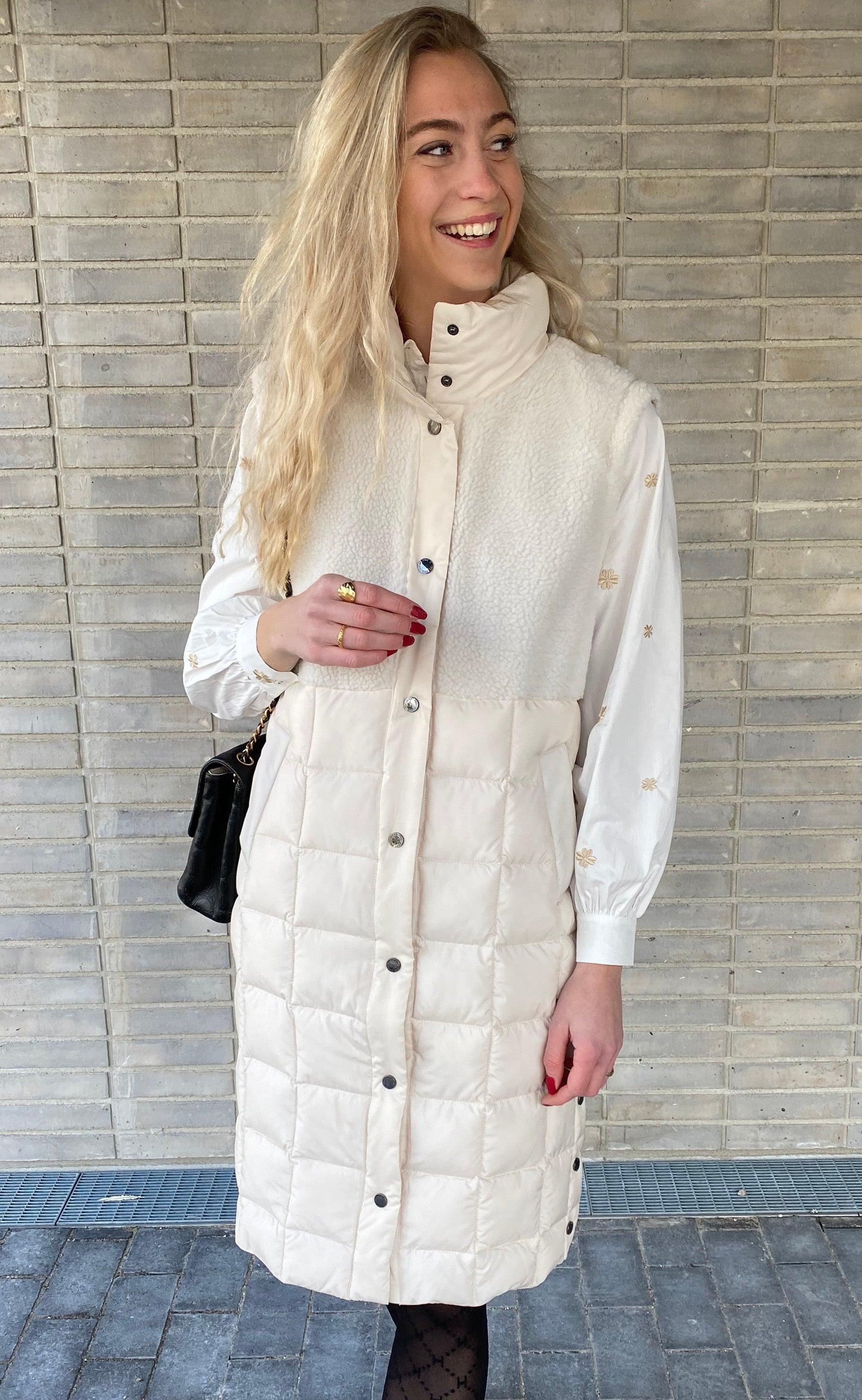 Freequent Vest - Olga Teddy - Birch