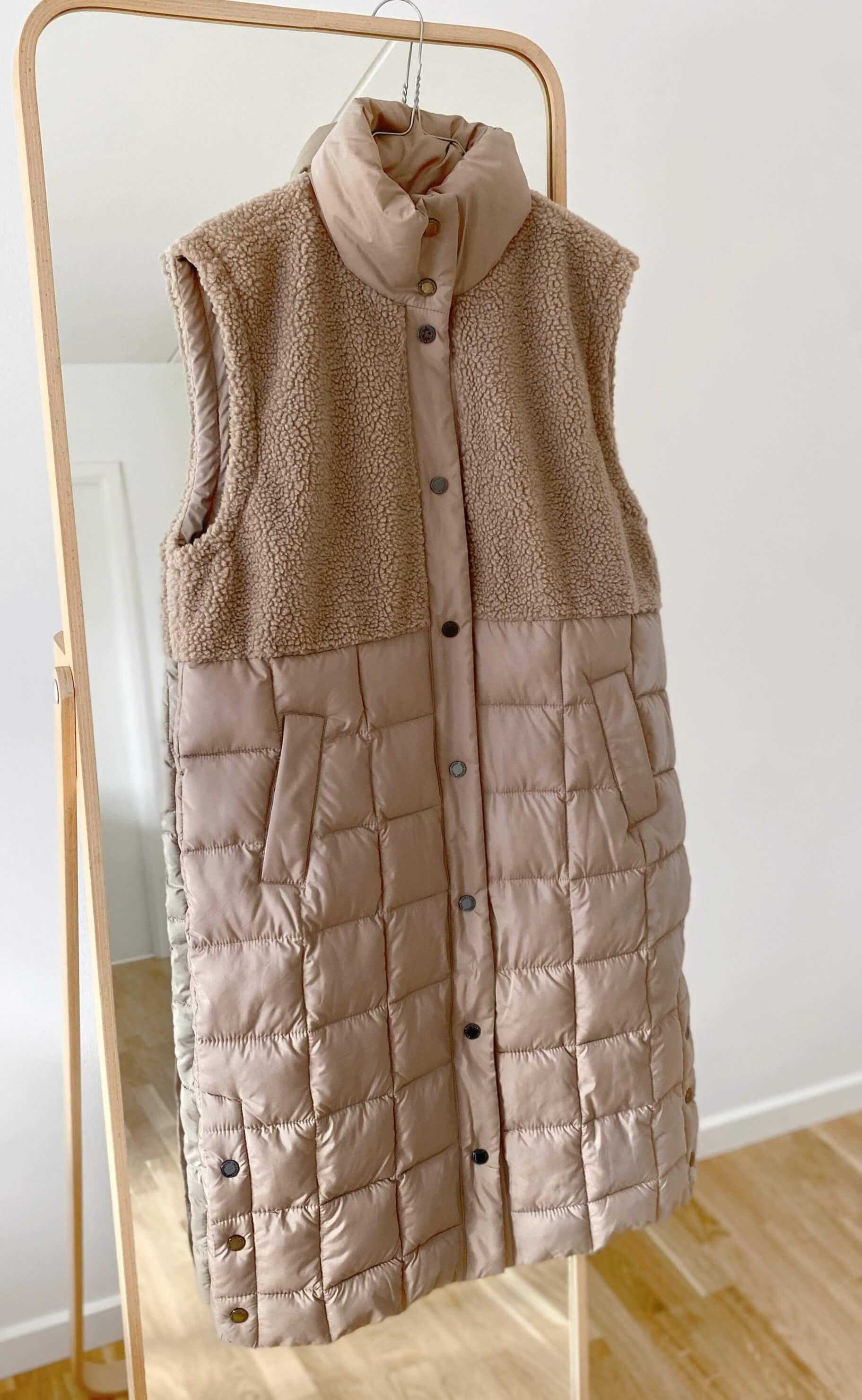 Freequent Vest - Olga Teddy - Silver Mink