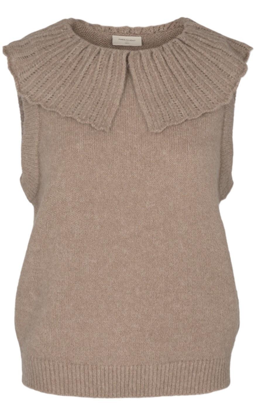 Freequent Vest - Sila - Silver Mink Melange