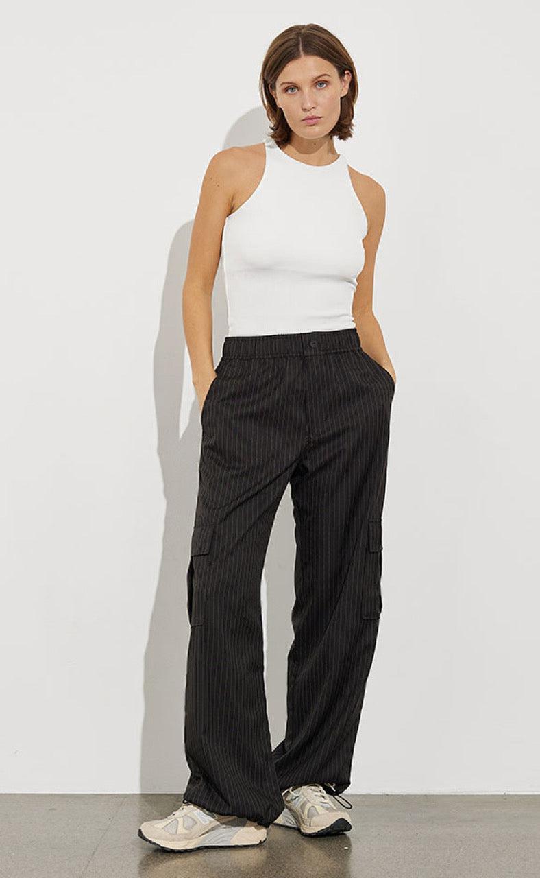 Global Funk Bukser - Lana-G Levilla - Navy Pinstripe