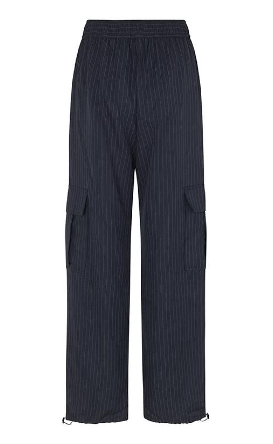 Global Funk Bukser - Lana-G Levilla - Navy Pinstripe