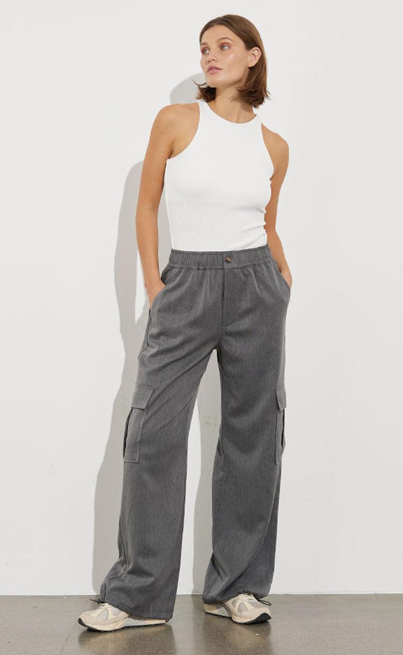 Global Funk Bukser - Lana-G Shaffer - Dark Grey Melange