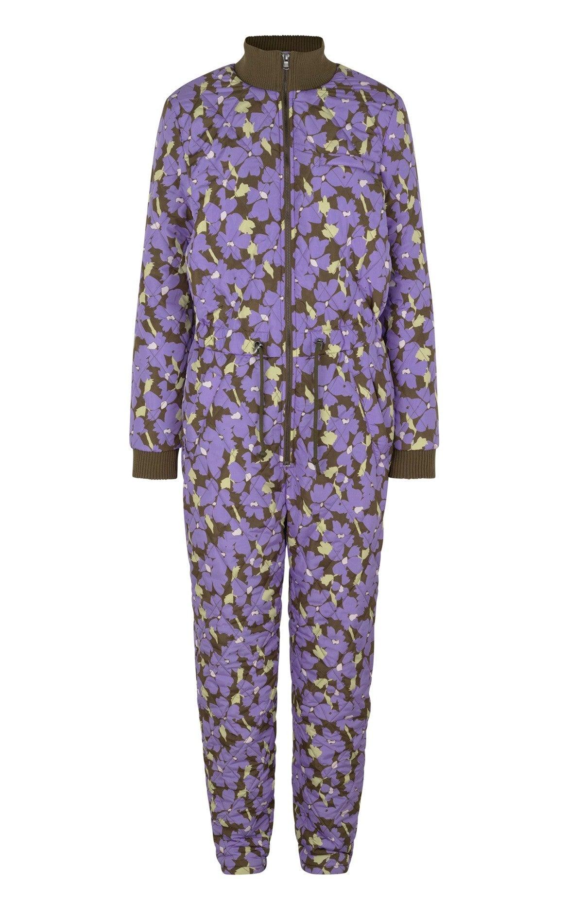 Global Funk Flyverdragt / Termodragt - Isolde - Purple Blossom Print