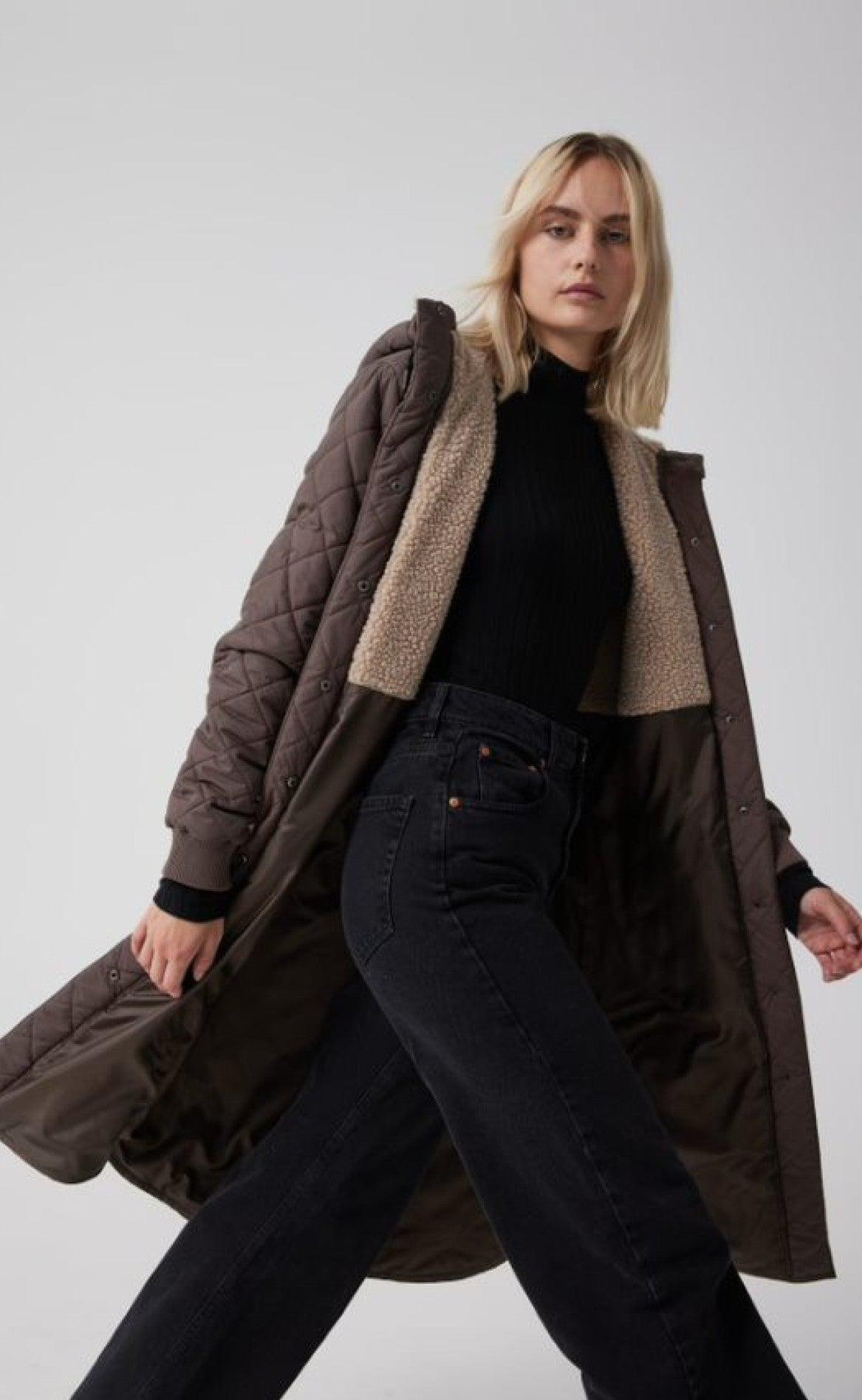 Global Funk Jakke - Arrow Teddo - Dark Mocca