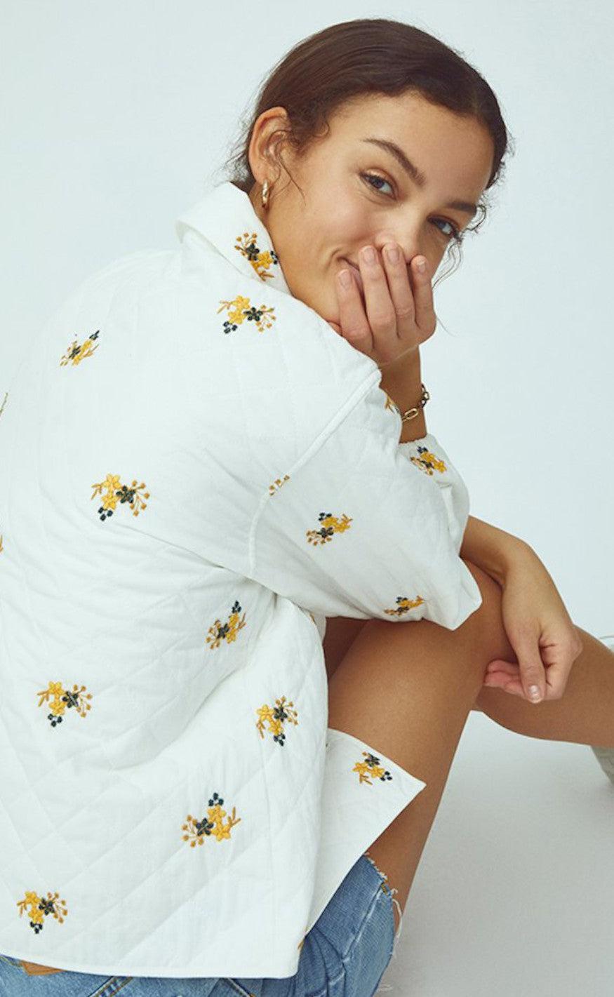 Global Funk Jakke - Marrit - Embroidered Flower