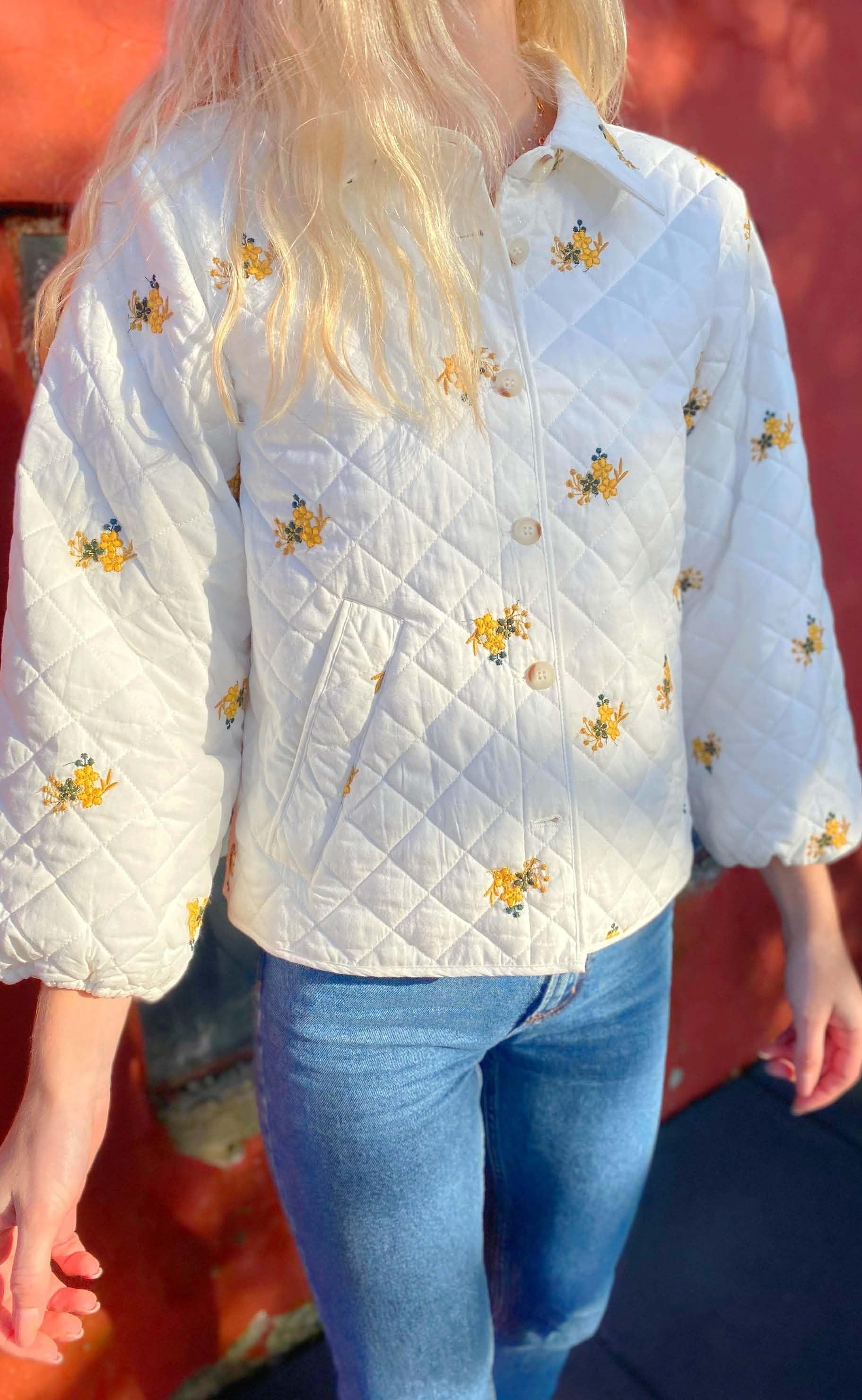 Global Funk Jakke - Marrit - Embroidered Flower