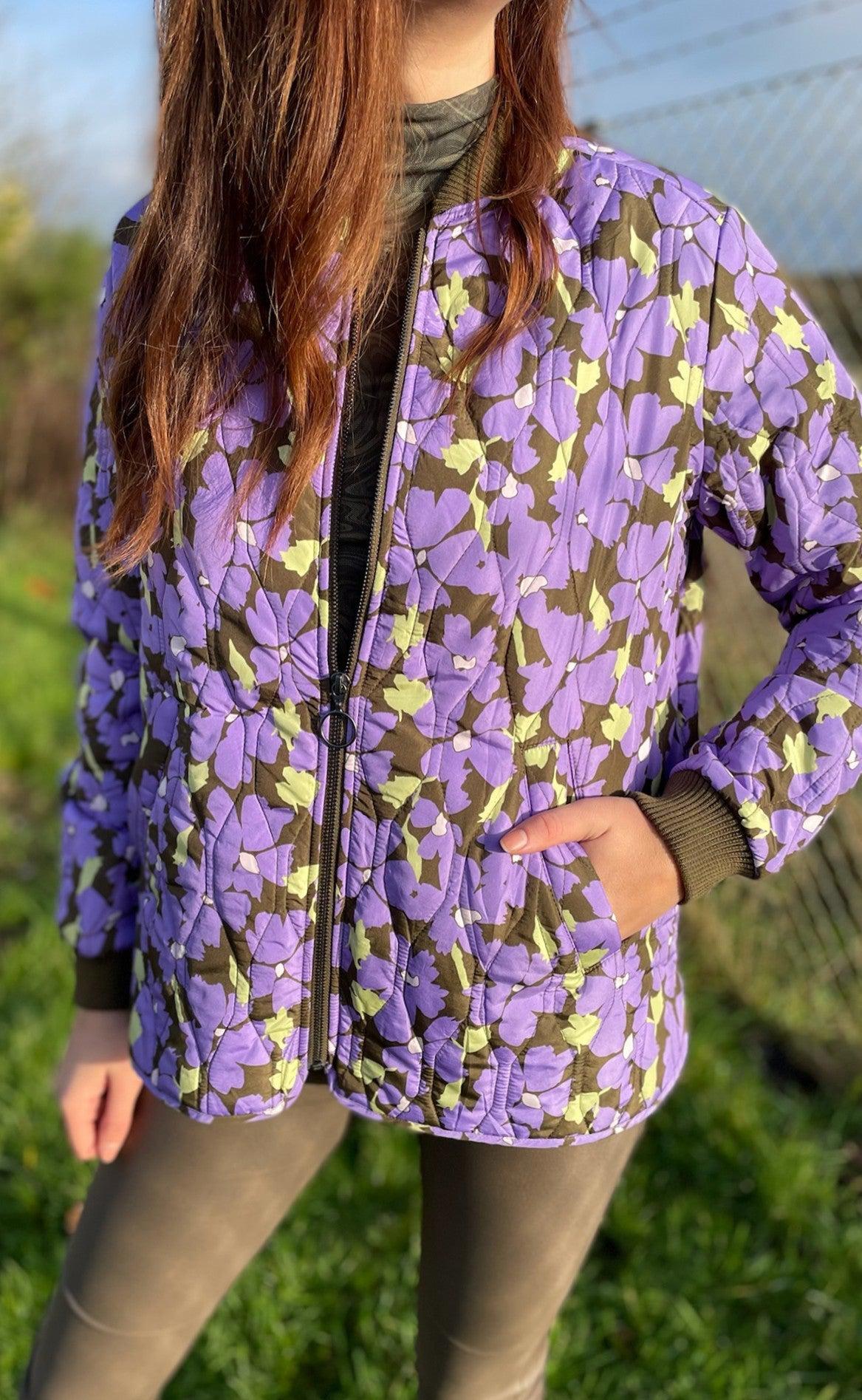 Global Funk Jakke - Rheanna - Purple Blossom Print