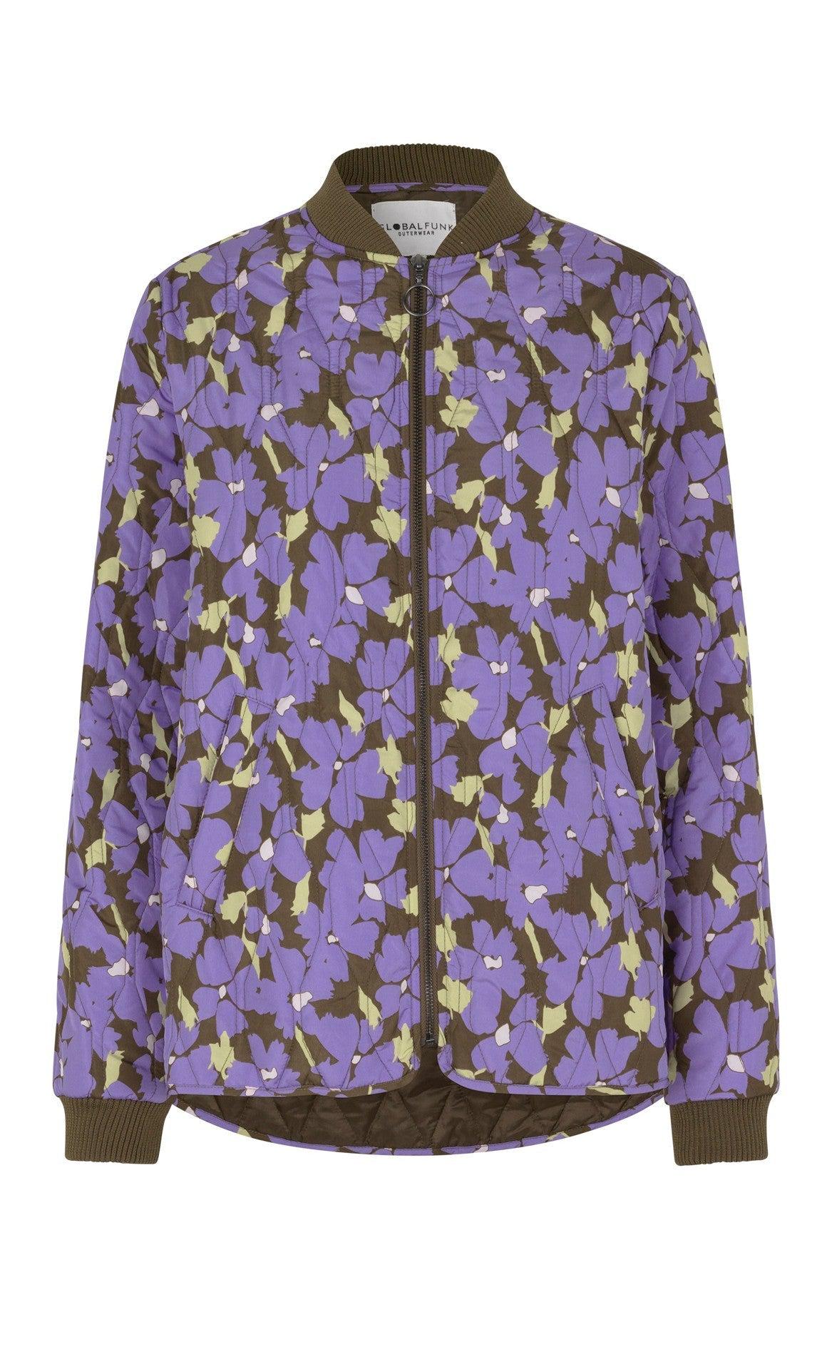 Global Funk Jakke - Rheanna - Purple Blossom Print