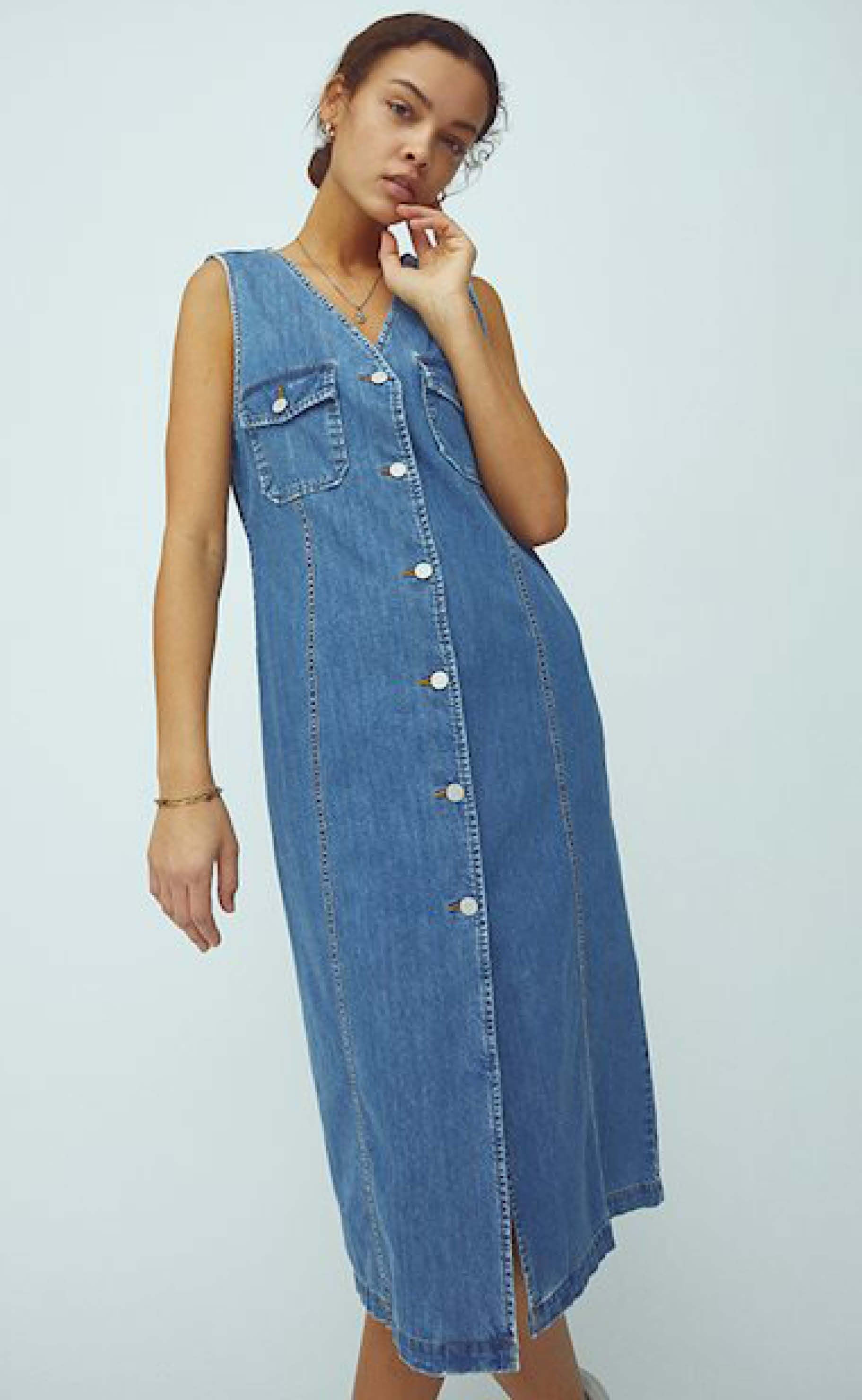 Global Funk Kjole - Oliwia - Mid Vintage Blue