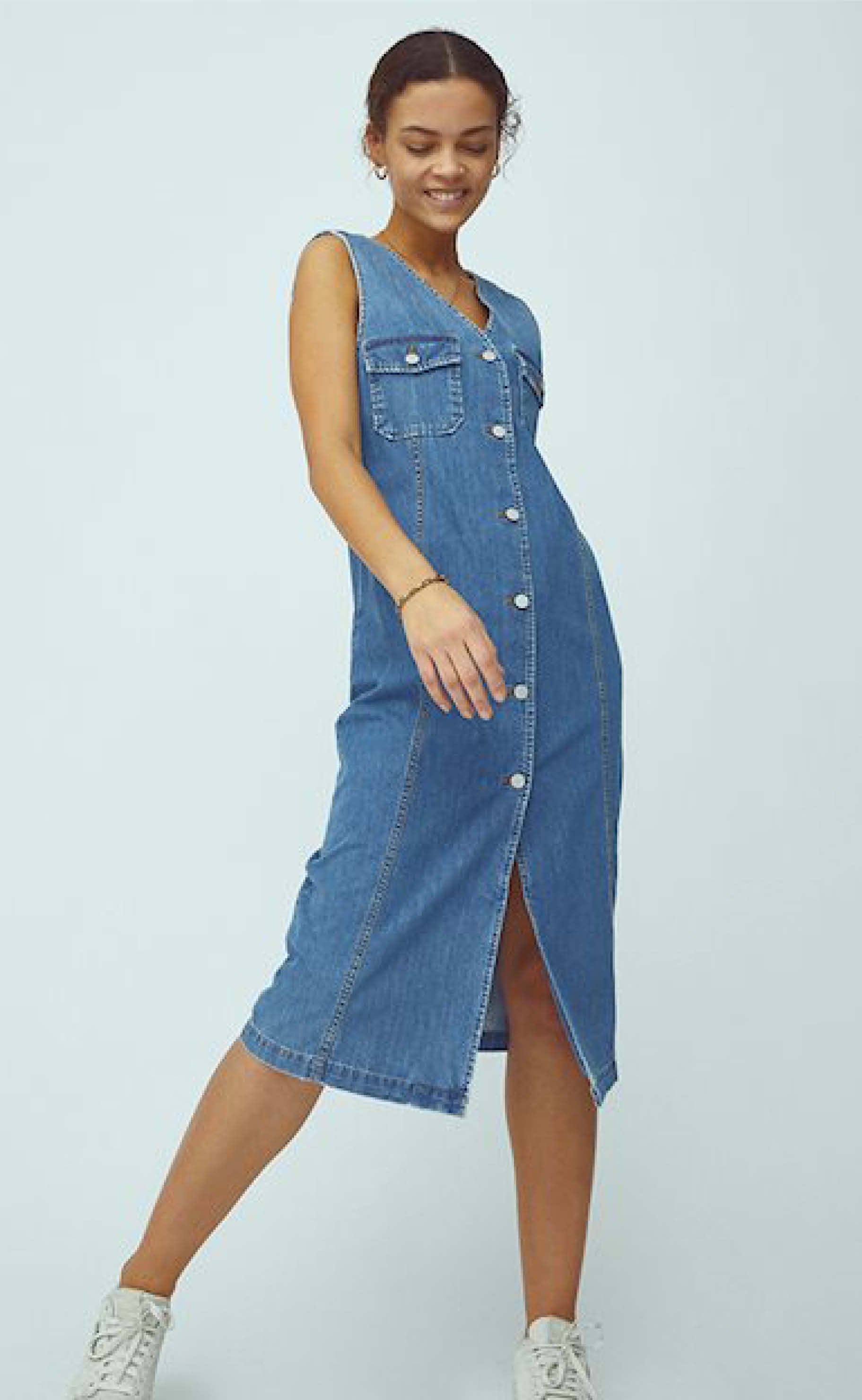 Global Funk Kjole - Oliwia - Mid Vintage Blue