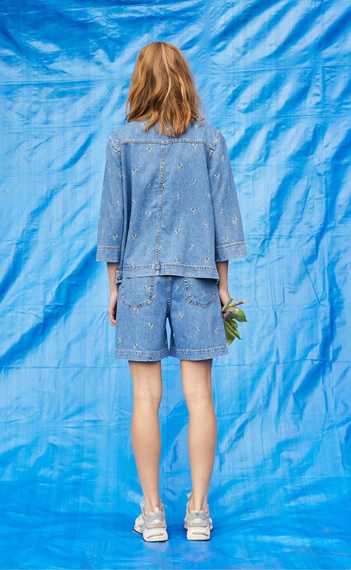 Global Funk Shorts - Keylan-G - Retro Blue