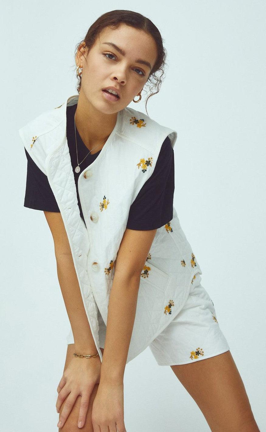 Global Funk Vest - Feeney - Embroidered Flower