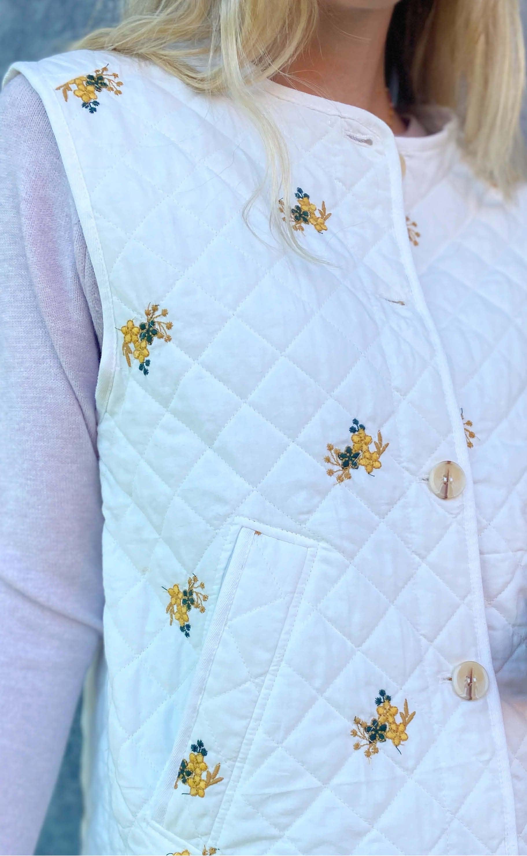 Global Funk Vest - Feeney - Embroidered Flower