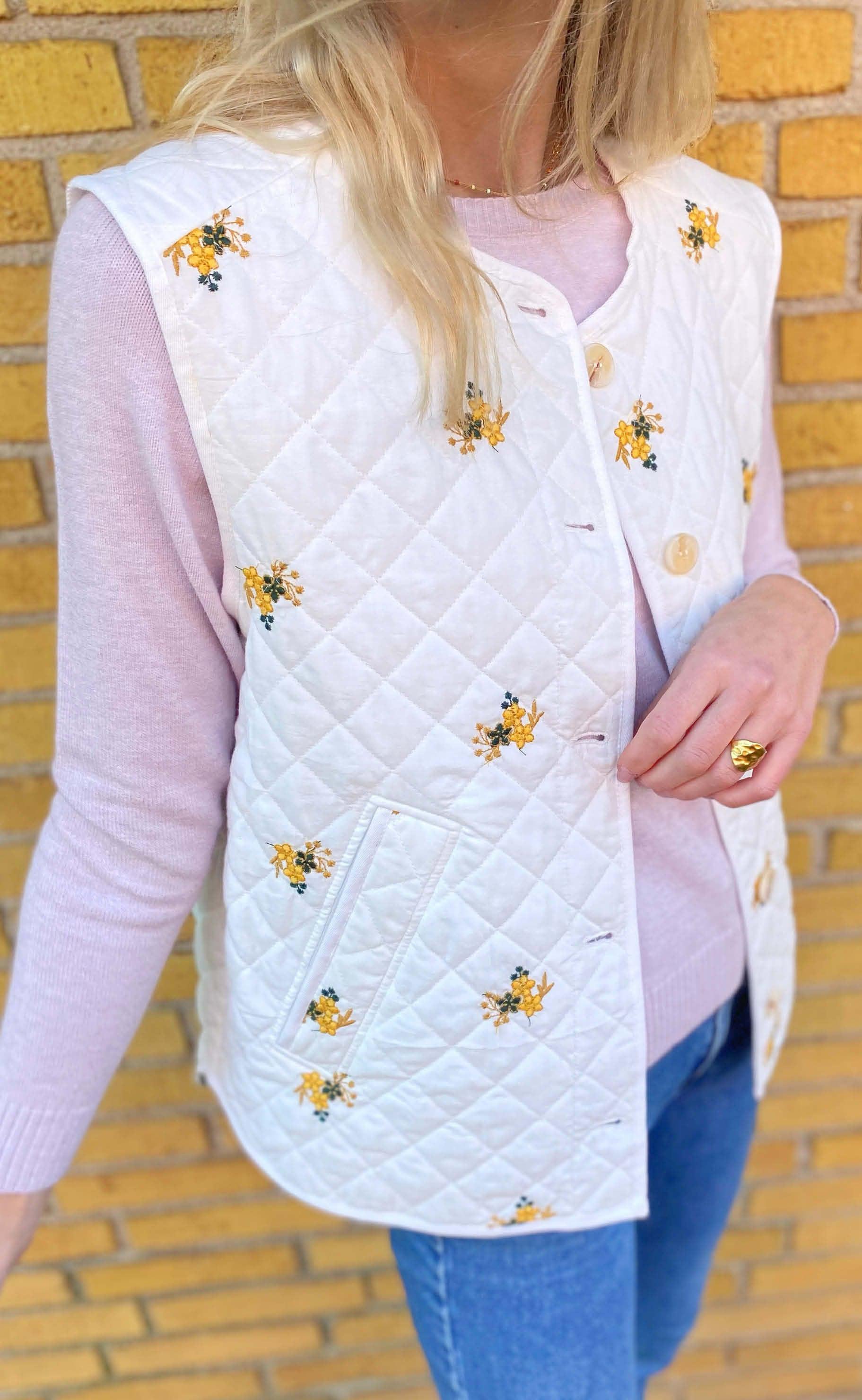 Global Funk Vest - Feeney - Embroidered Flower