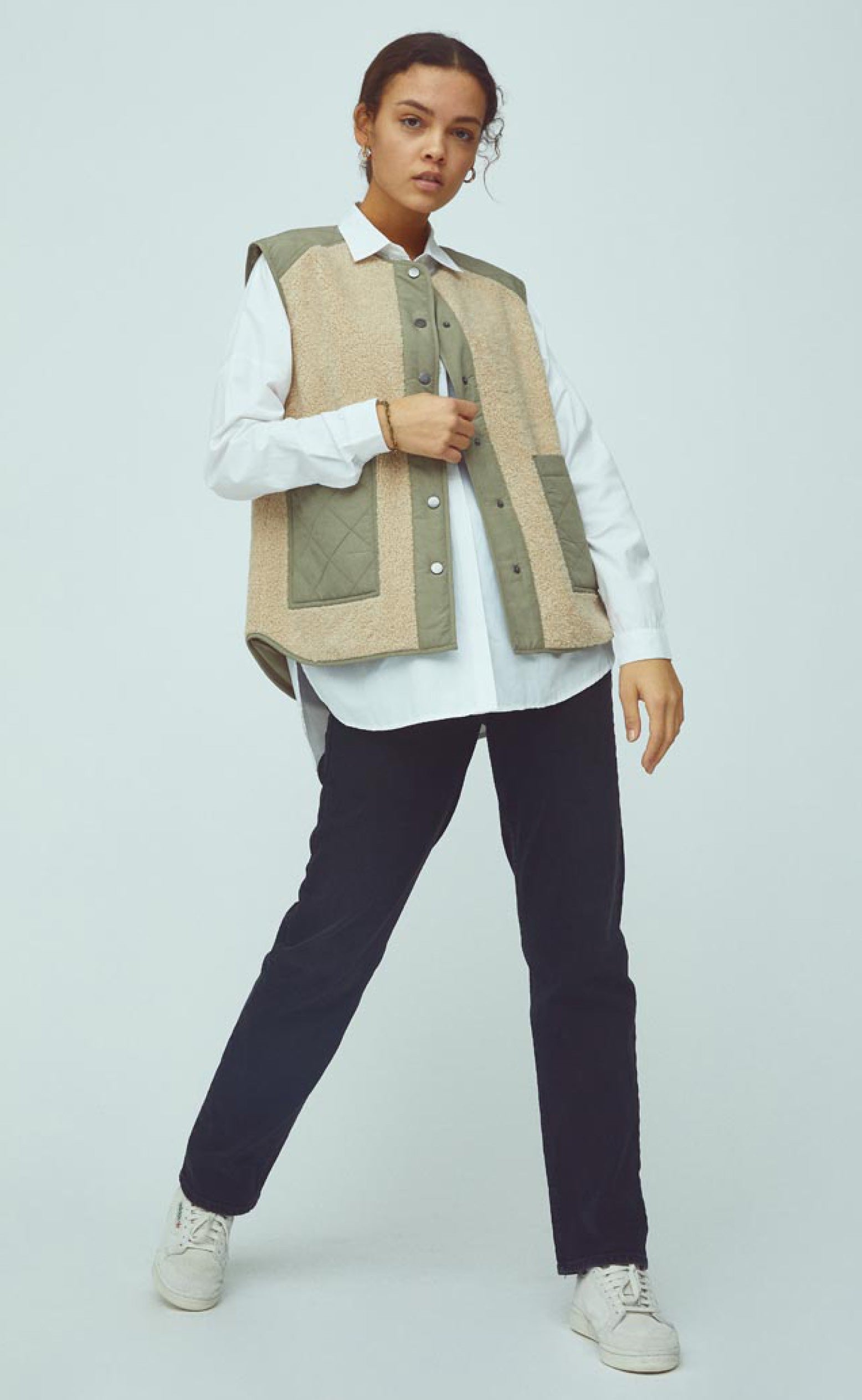 Global Funk Vest - Vinson Teddy - Khaki Sugar Mix