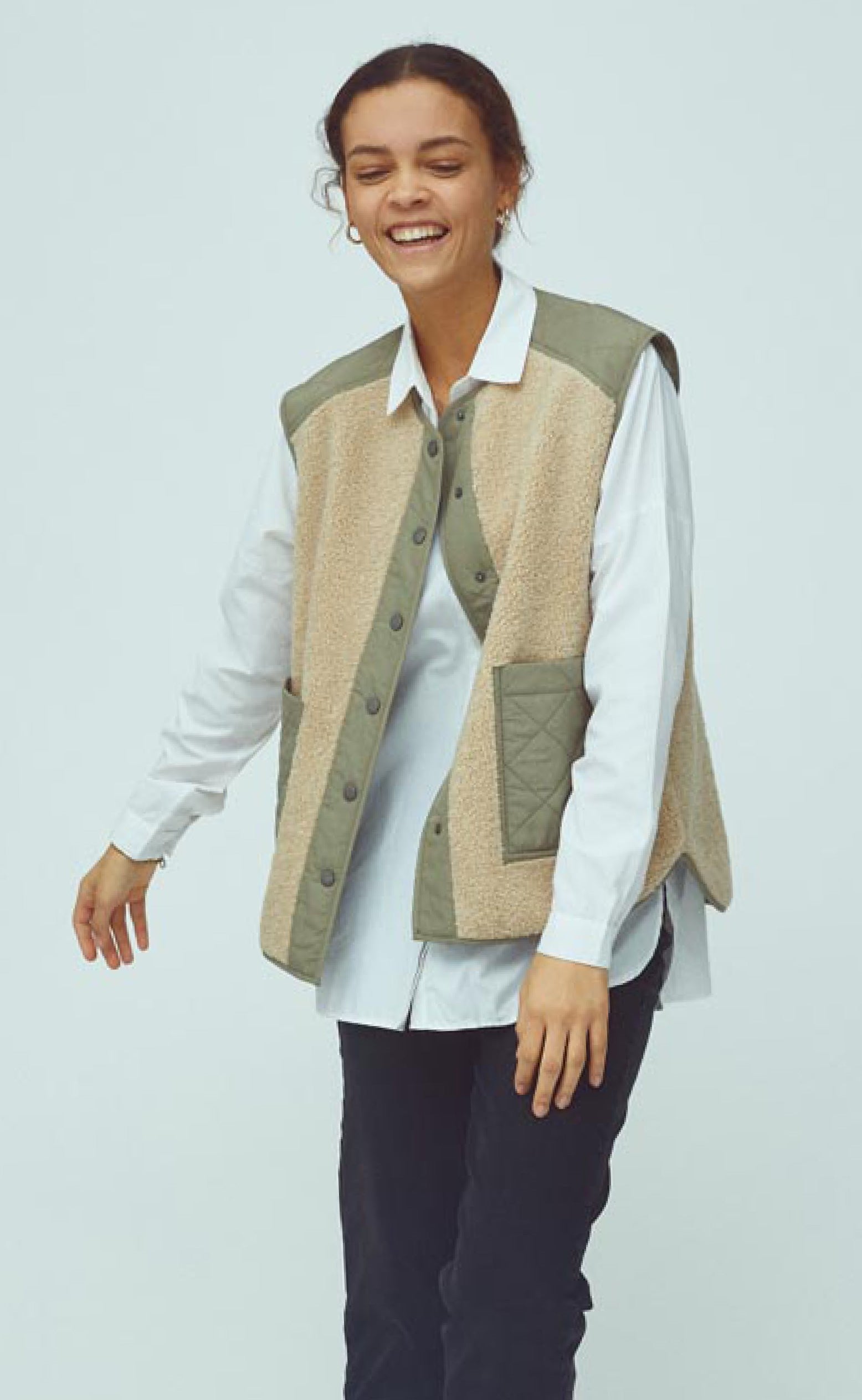 Global Funk Vest - Vinson Teddy - Khaki Sugar Mix