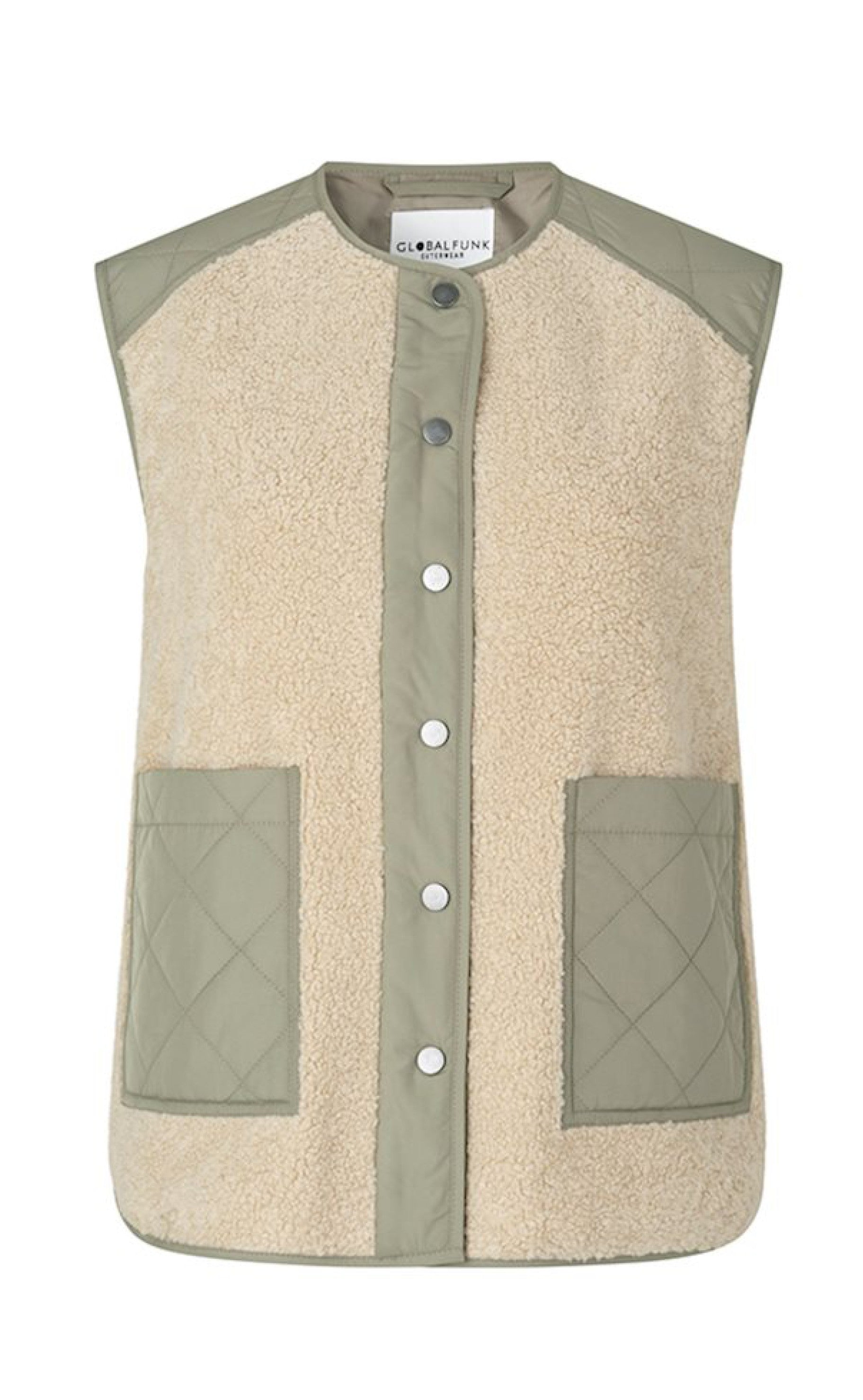 Global Funk Vest - Vinson Teddy - Khaki Sugar Mix