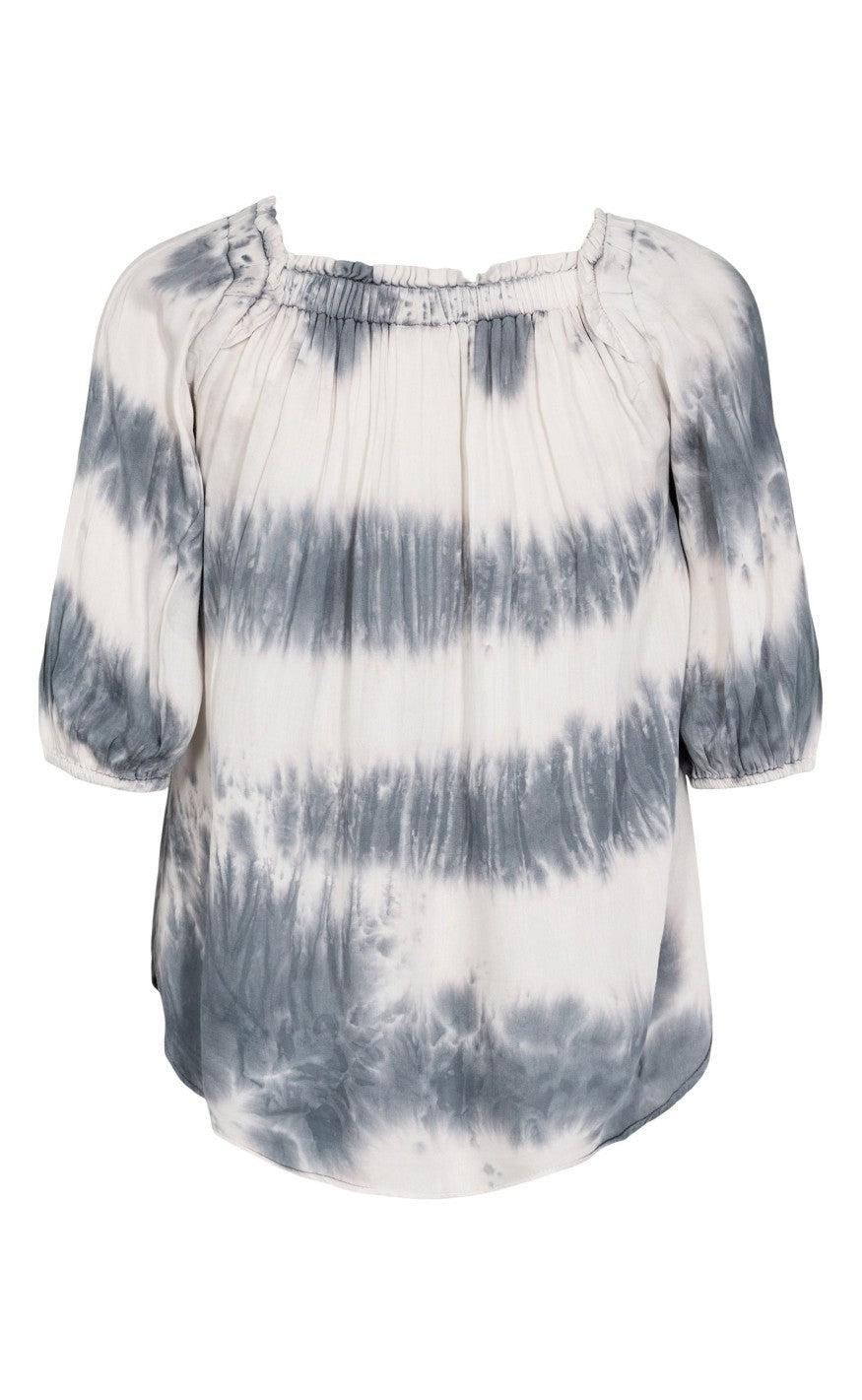 Gossia Bluse - Elia - Grey Tie Dye
